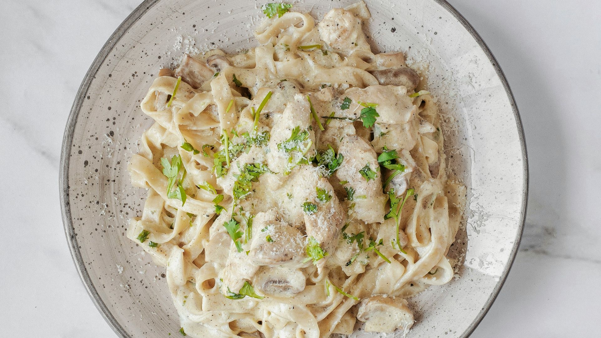 pasta dish on white ceramic bowl