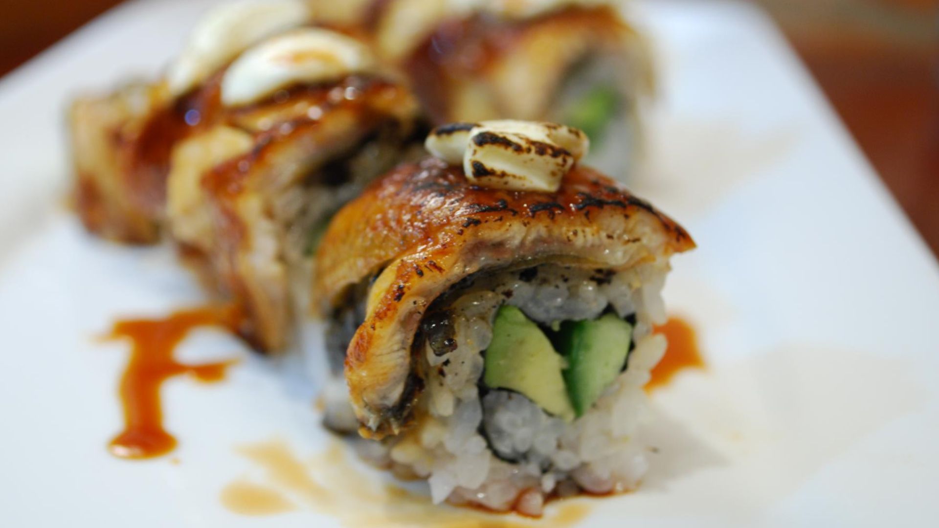 File:Unagi Cream Cheese Sushi Roll - Jugemu and Shimbashi AUD18 - by Julia (3723771474).jpg