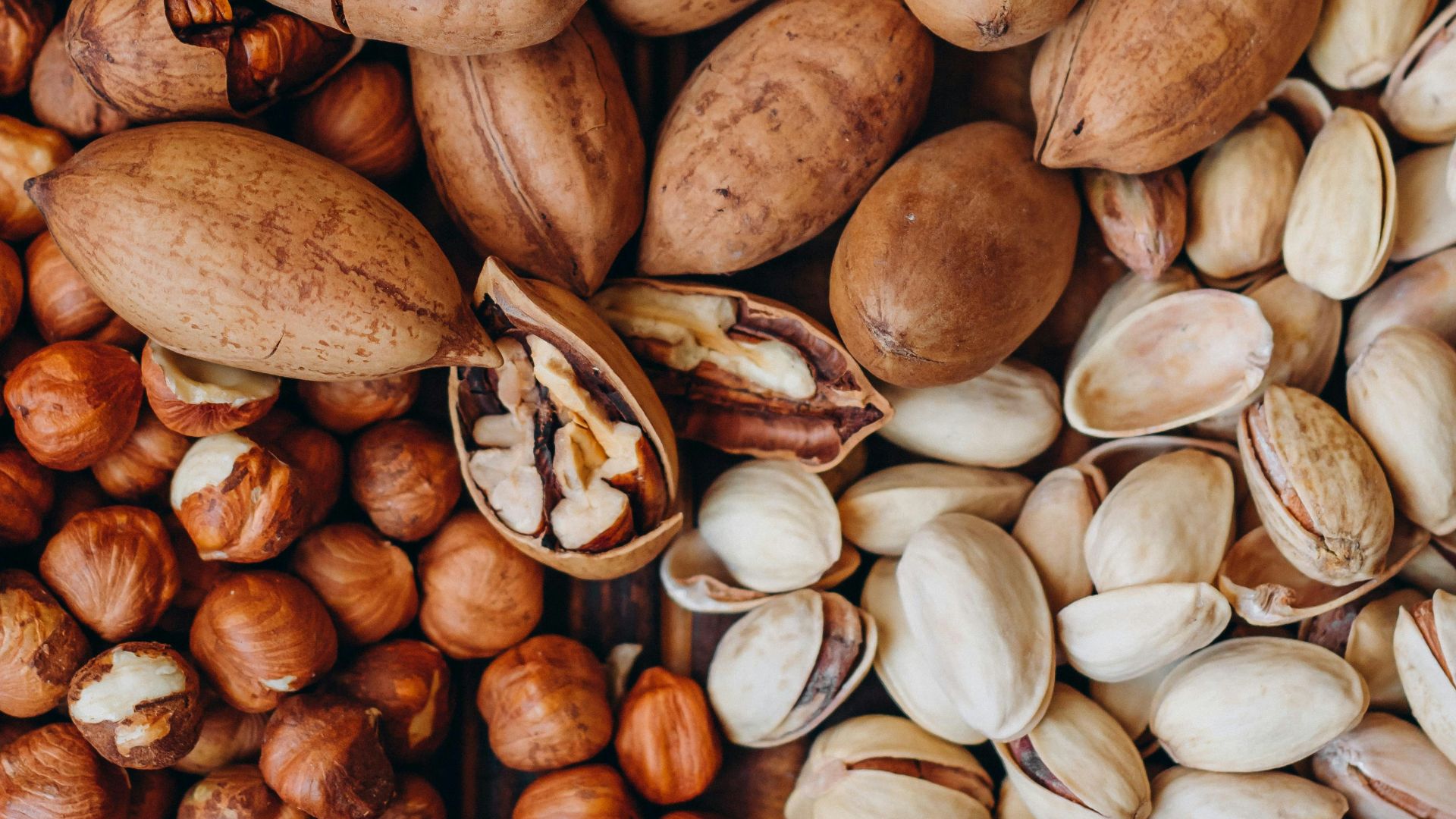 brown and beige nut lot