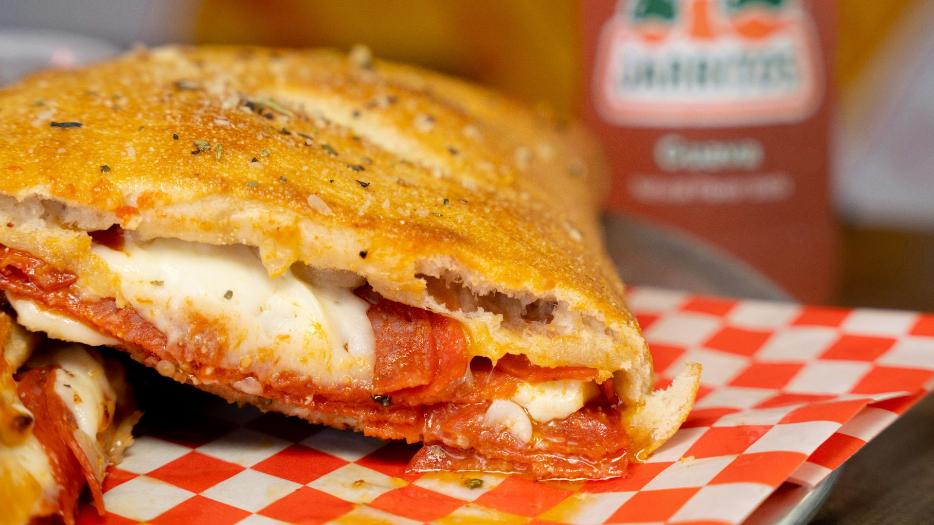 a close up of a sandwich on a plate