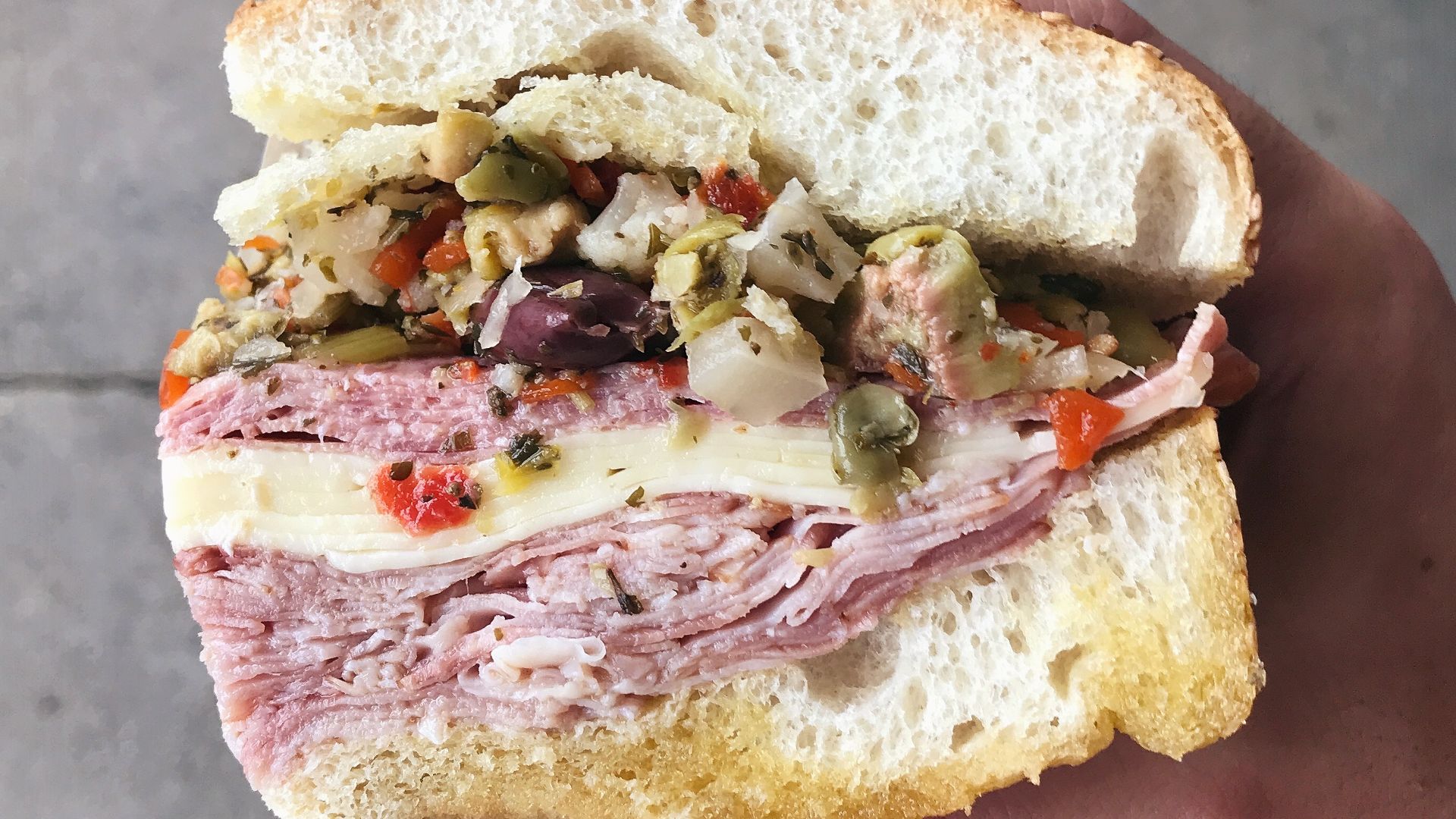 File:Muffuletta sandwich in New Orleans.jpg