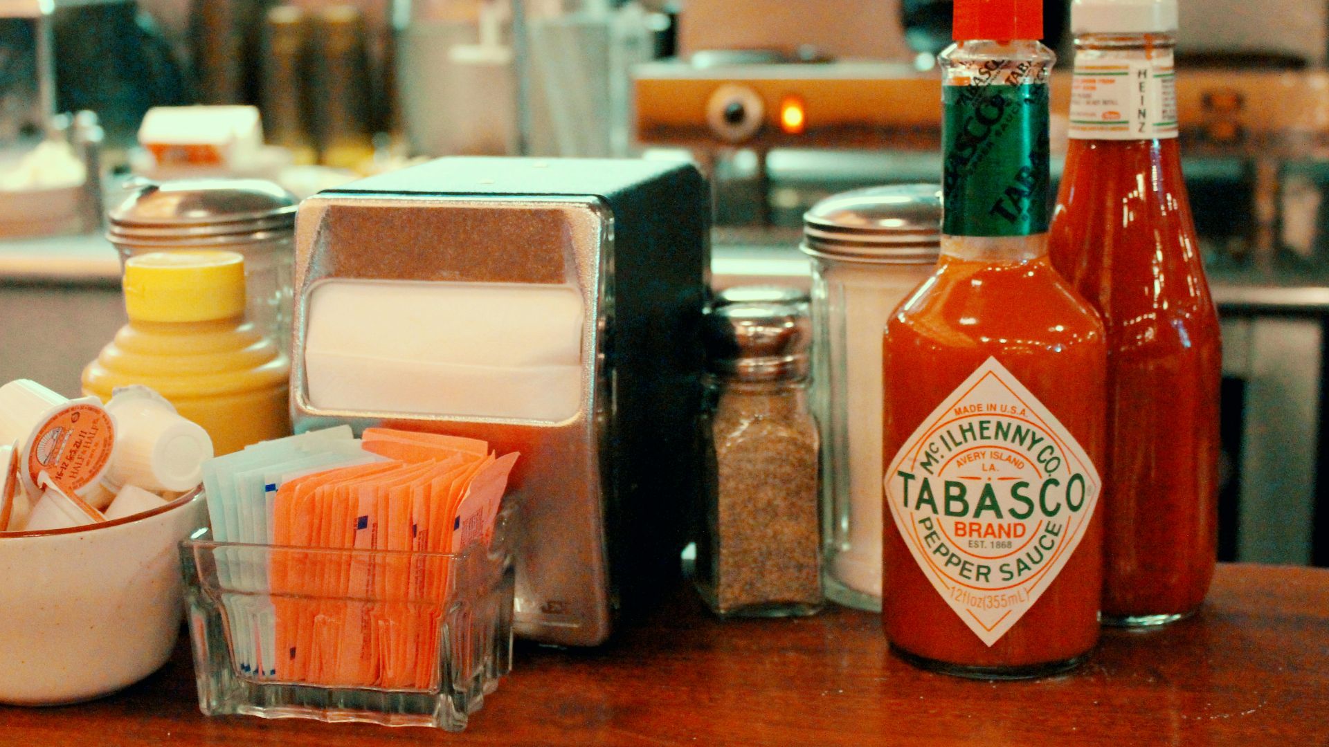 heinz tomato ketchup bottle on brown wooden table