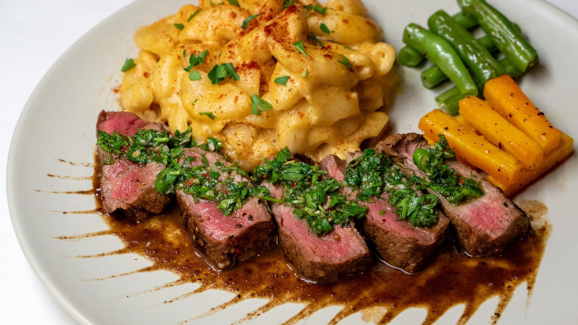 cooked food on round white plate