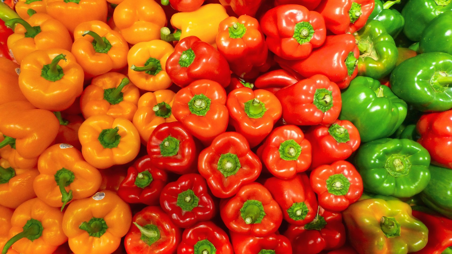 orange bell peppers on white ceramic plate