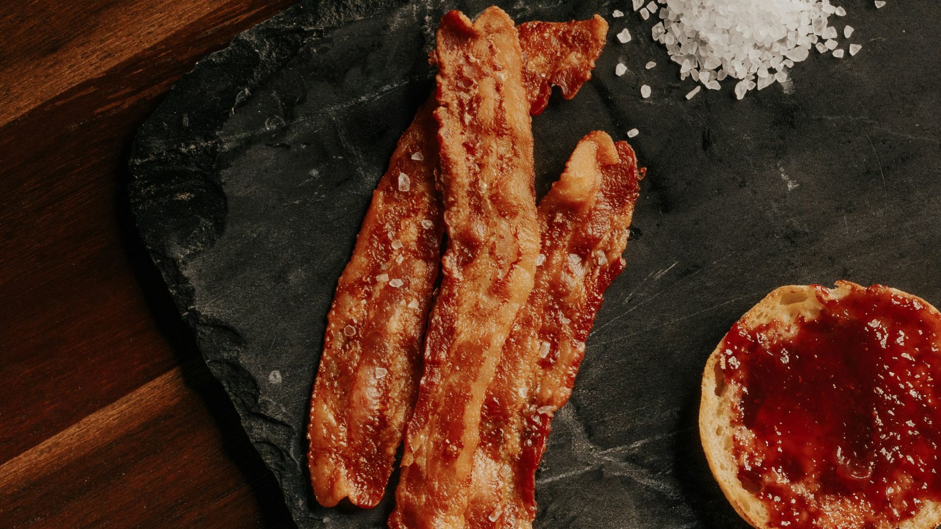 raw meat on black rectangular plate