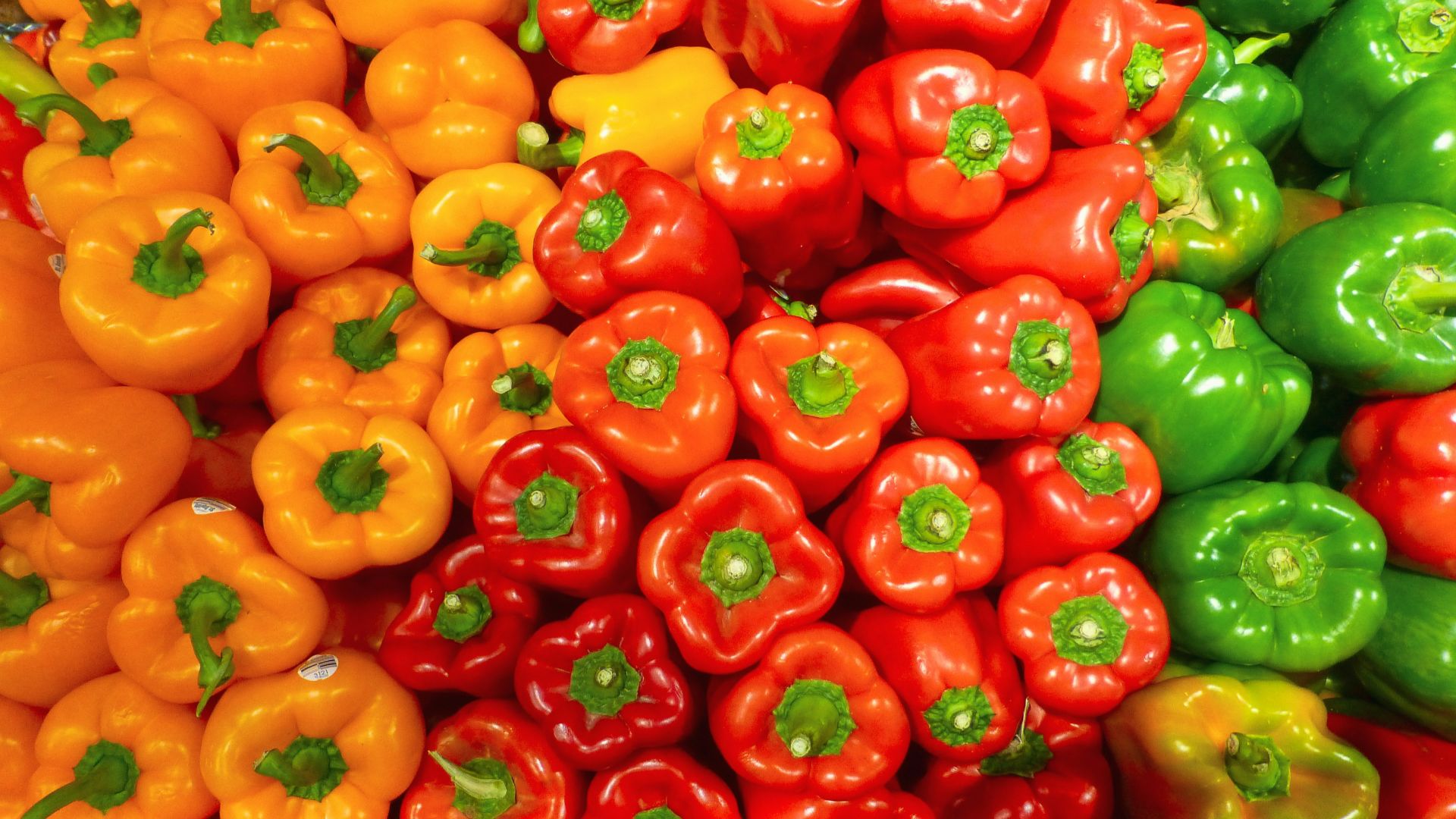 orange bell peppers on white ceramic plate