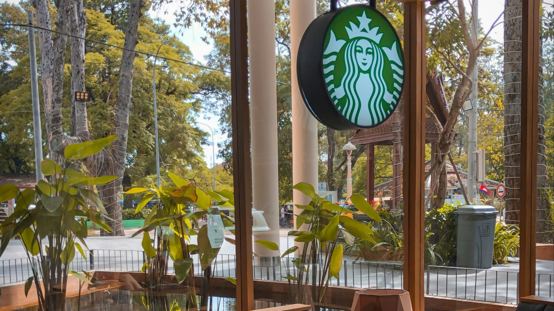 round brown wooden table