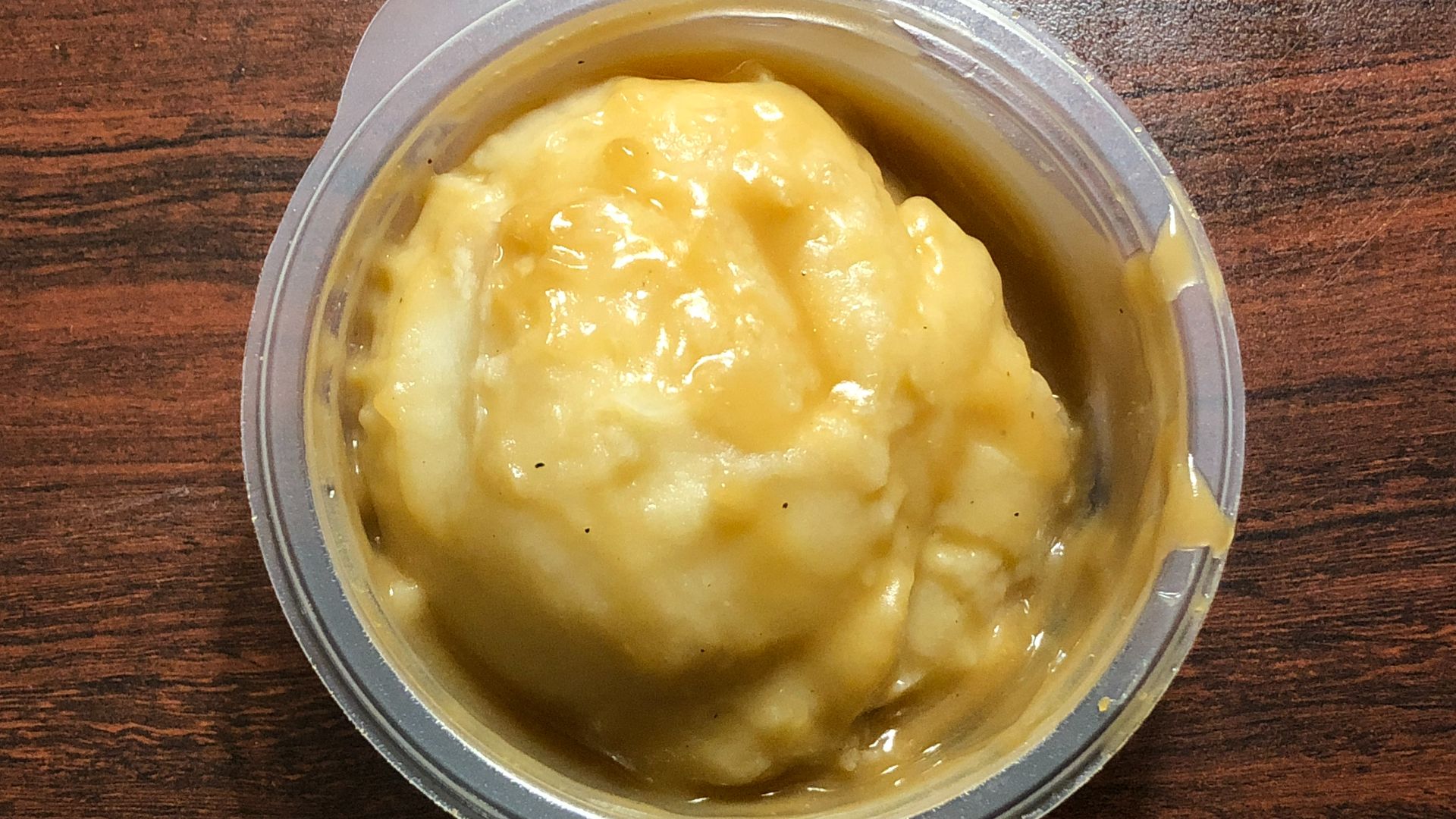 File:2021-05-28 20 39 26 A serving of mashed potatoes and gravy from Kentucky Fried Chicken in Rochelle Park Township, Bergen County, New Jersey.jpg