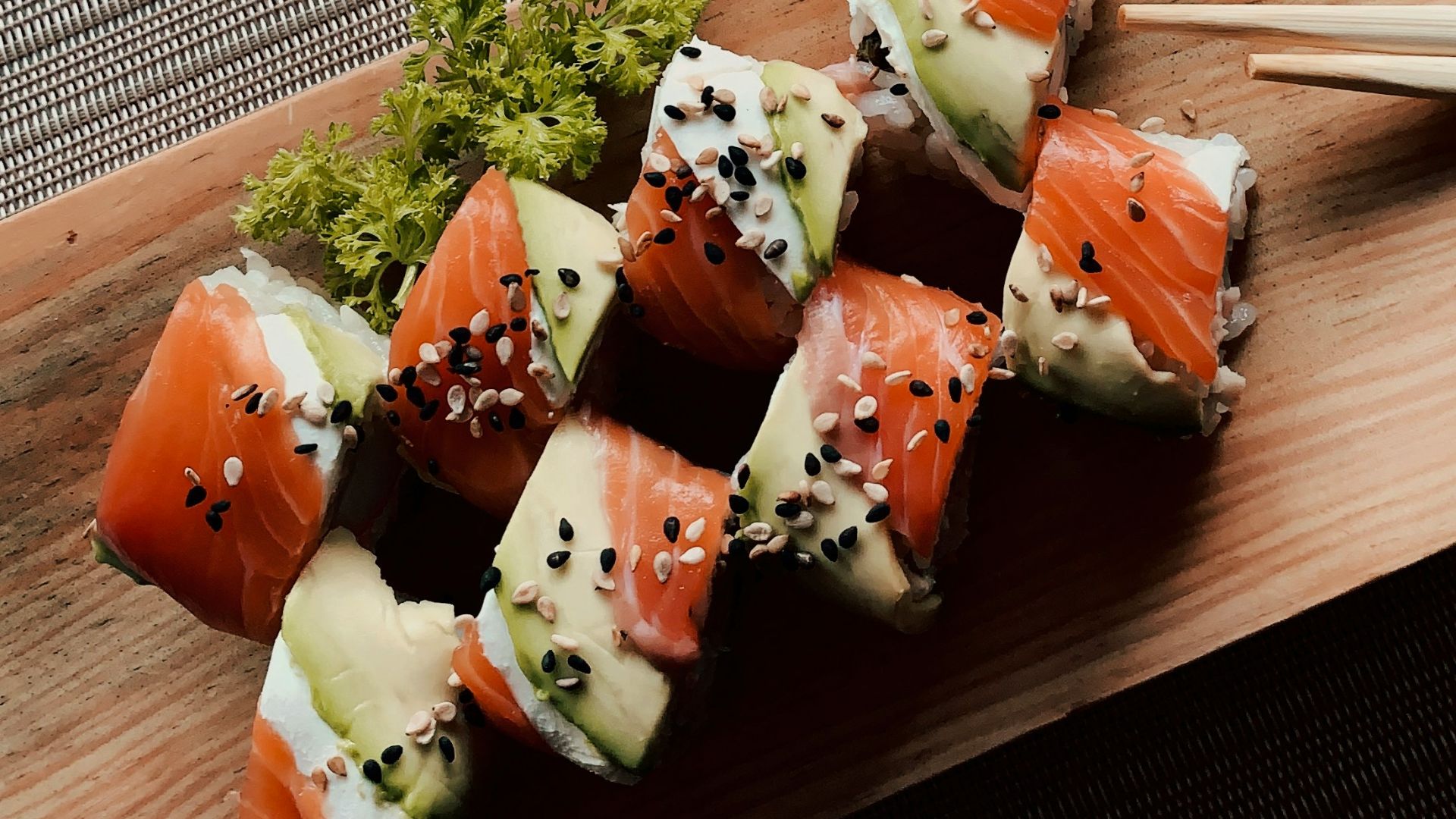 sushi on white ceramic plate