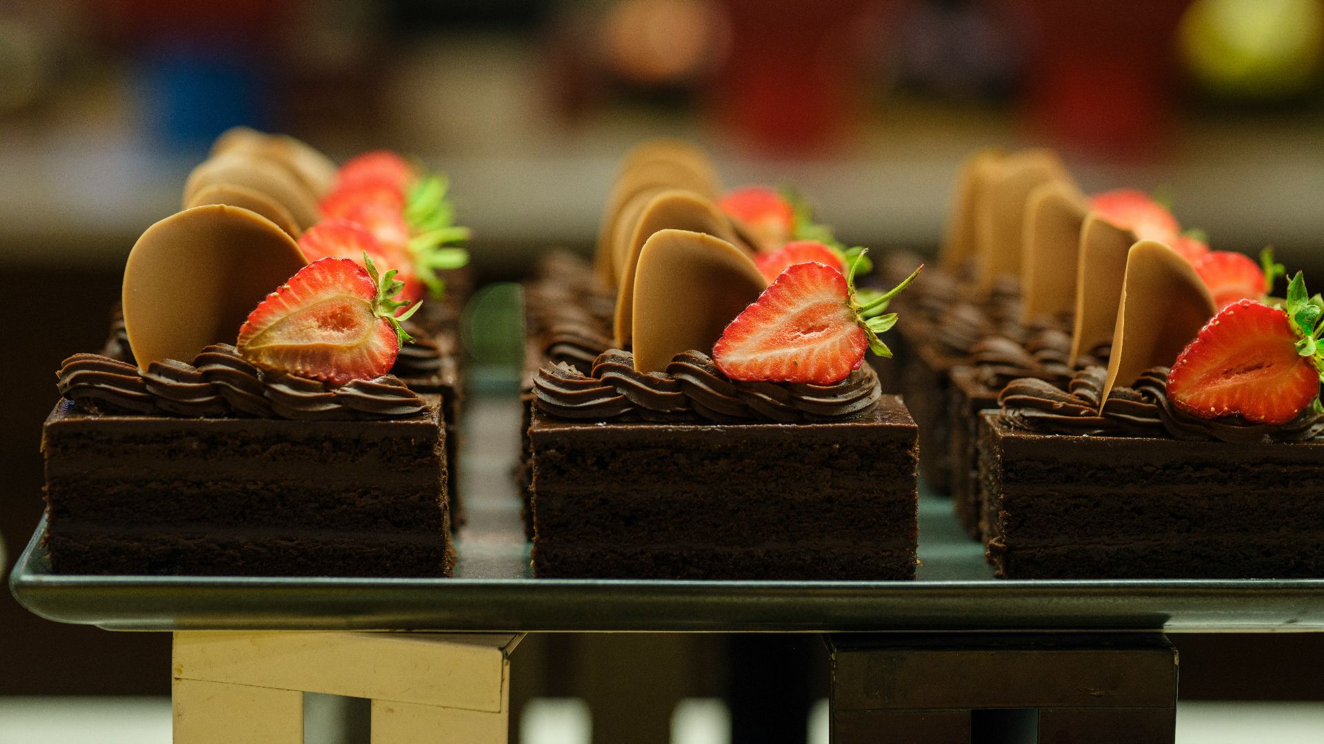a group of chocolate desserts