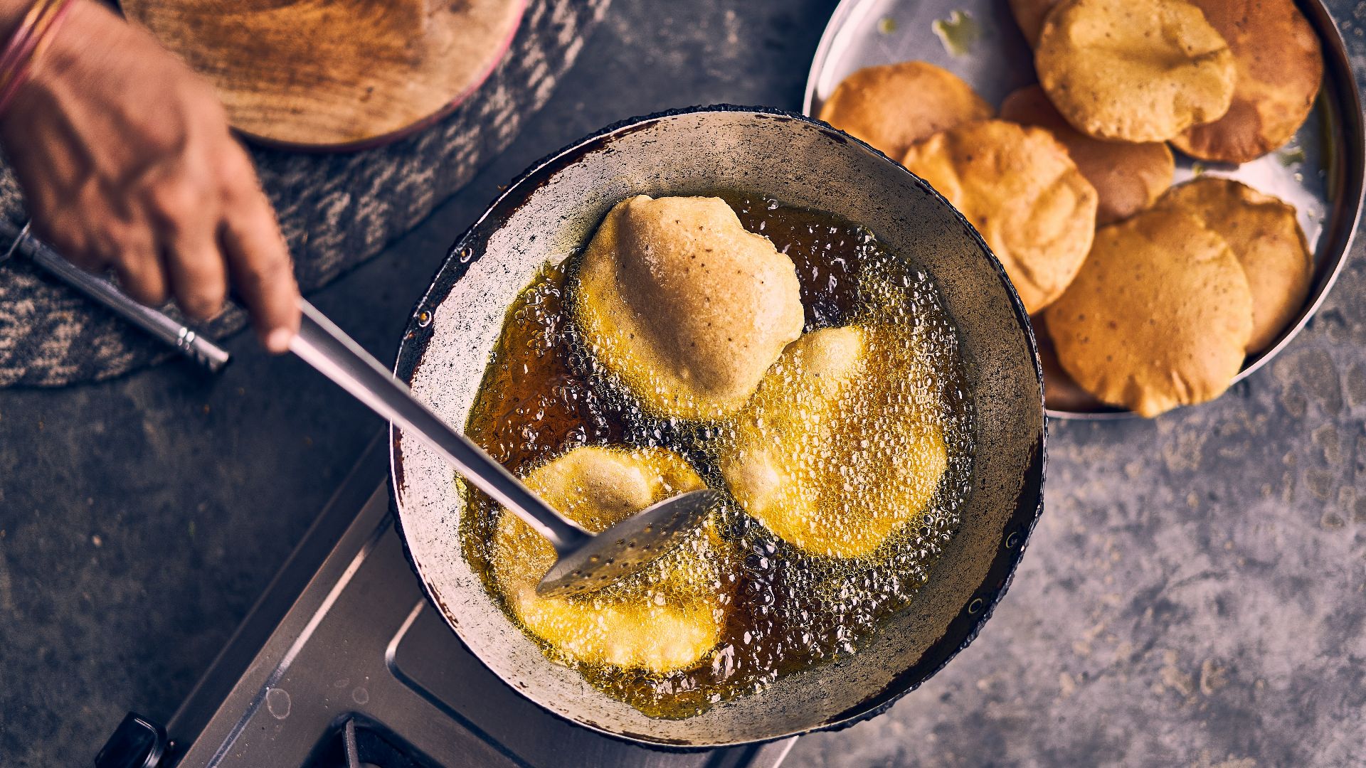 fried food on black pan