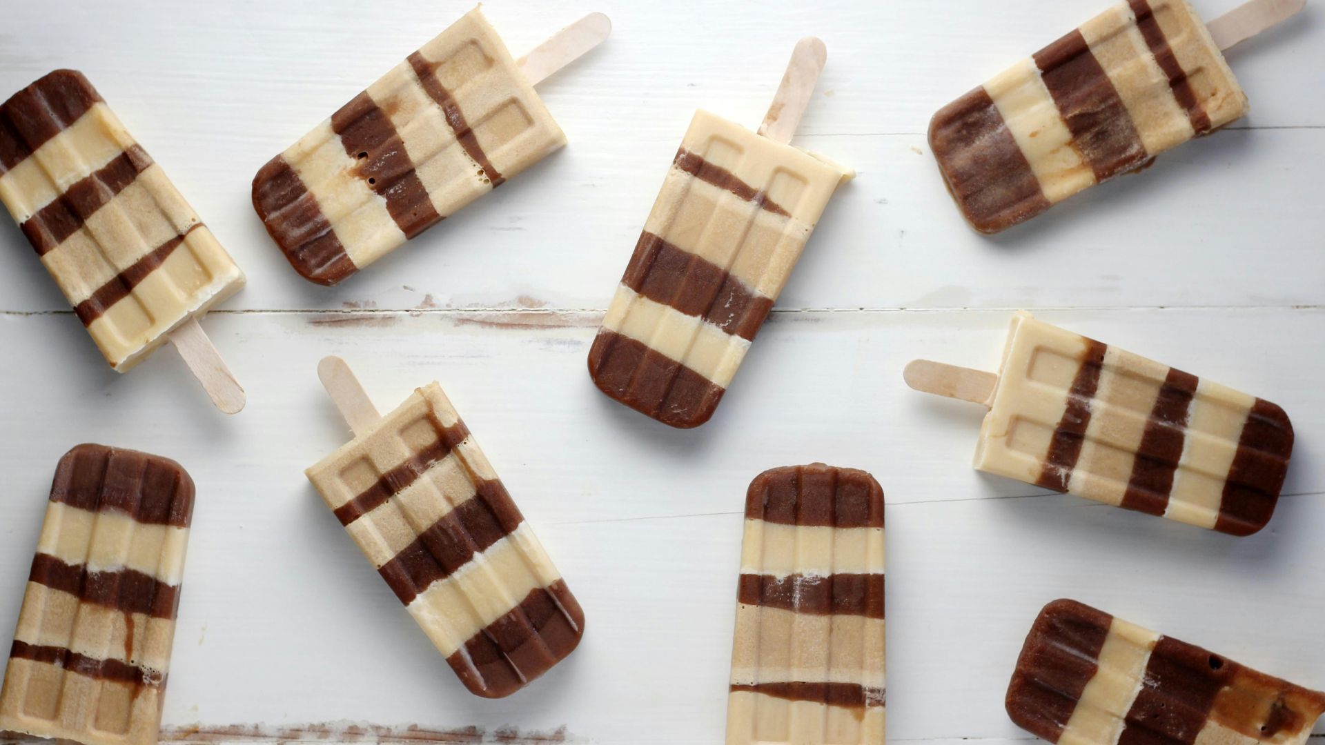 nine brown popsicles