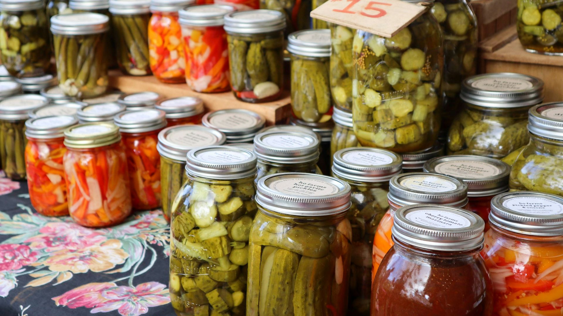 clear glass jars with candies