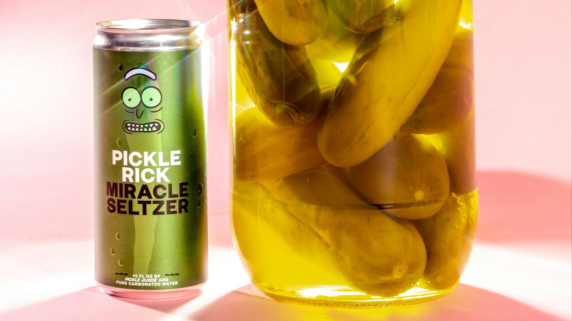 green and black labeled jar