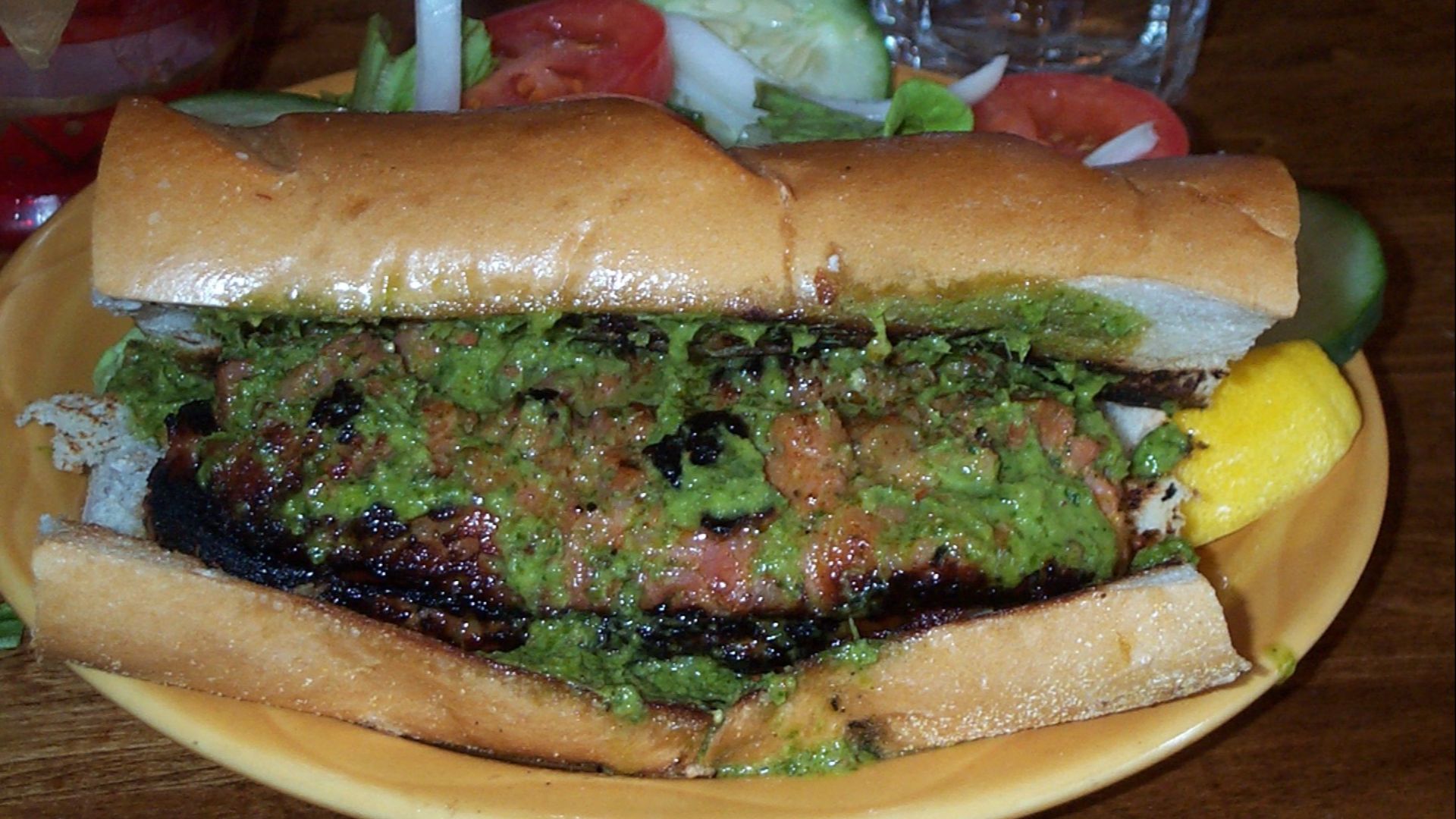File:Choripán sandwich with green chimichurri sauce.jpg