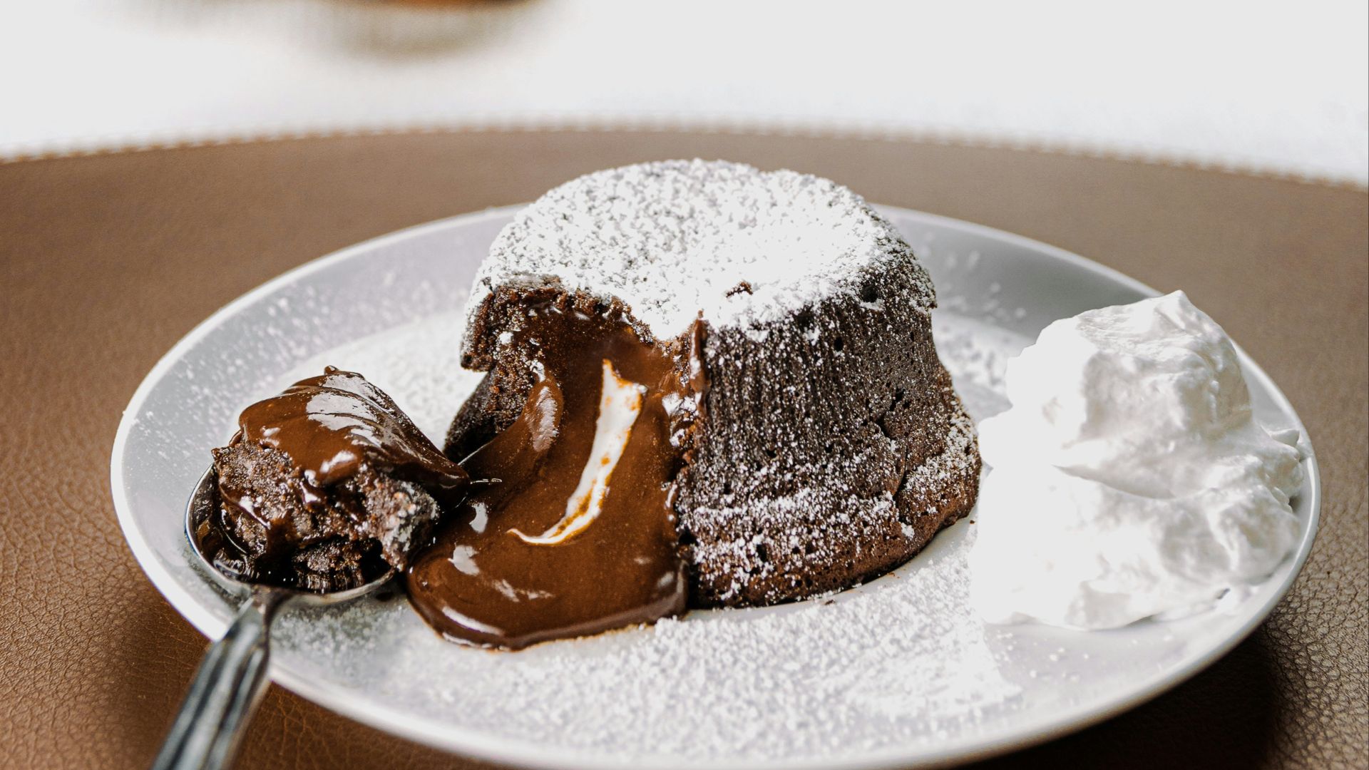 chocolate cake on white ceramic plate