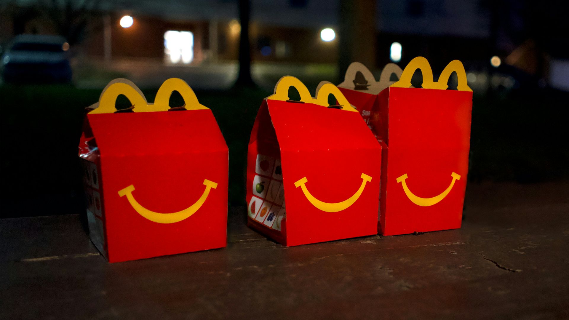 two red and yellow mcdonalds boxes