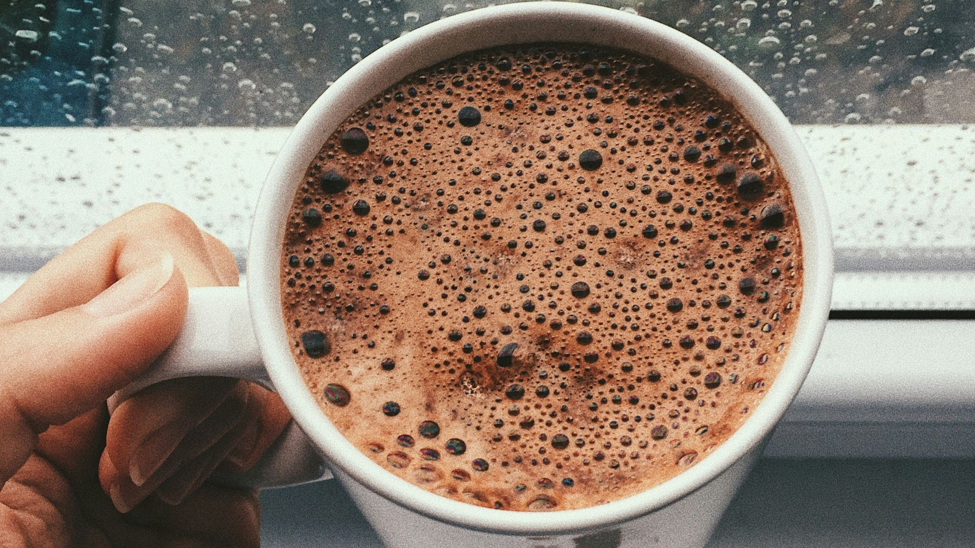 filled coffee mug