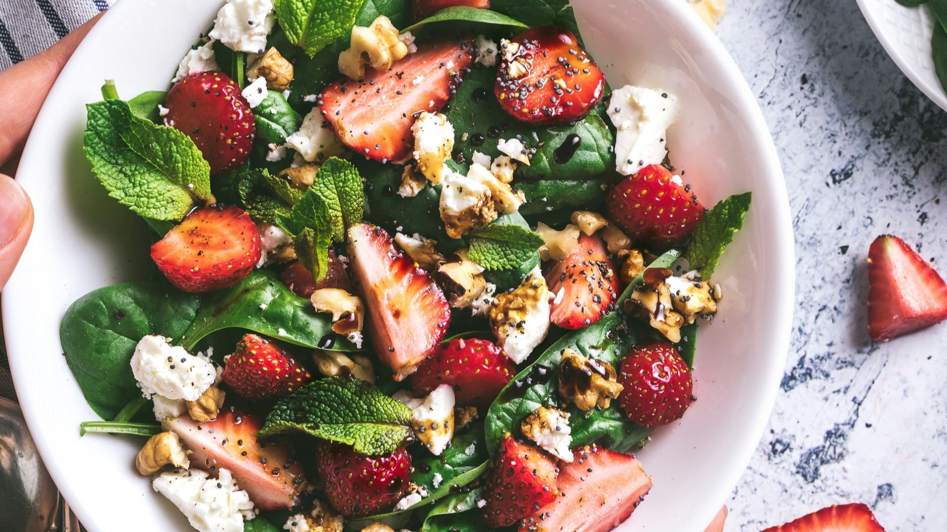 strawberry salad plate