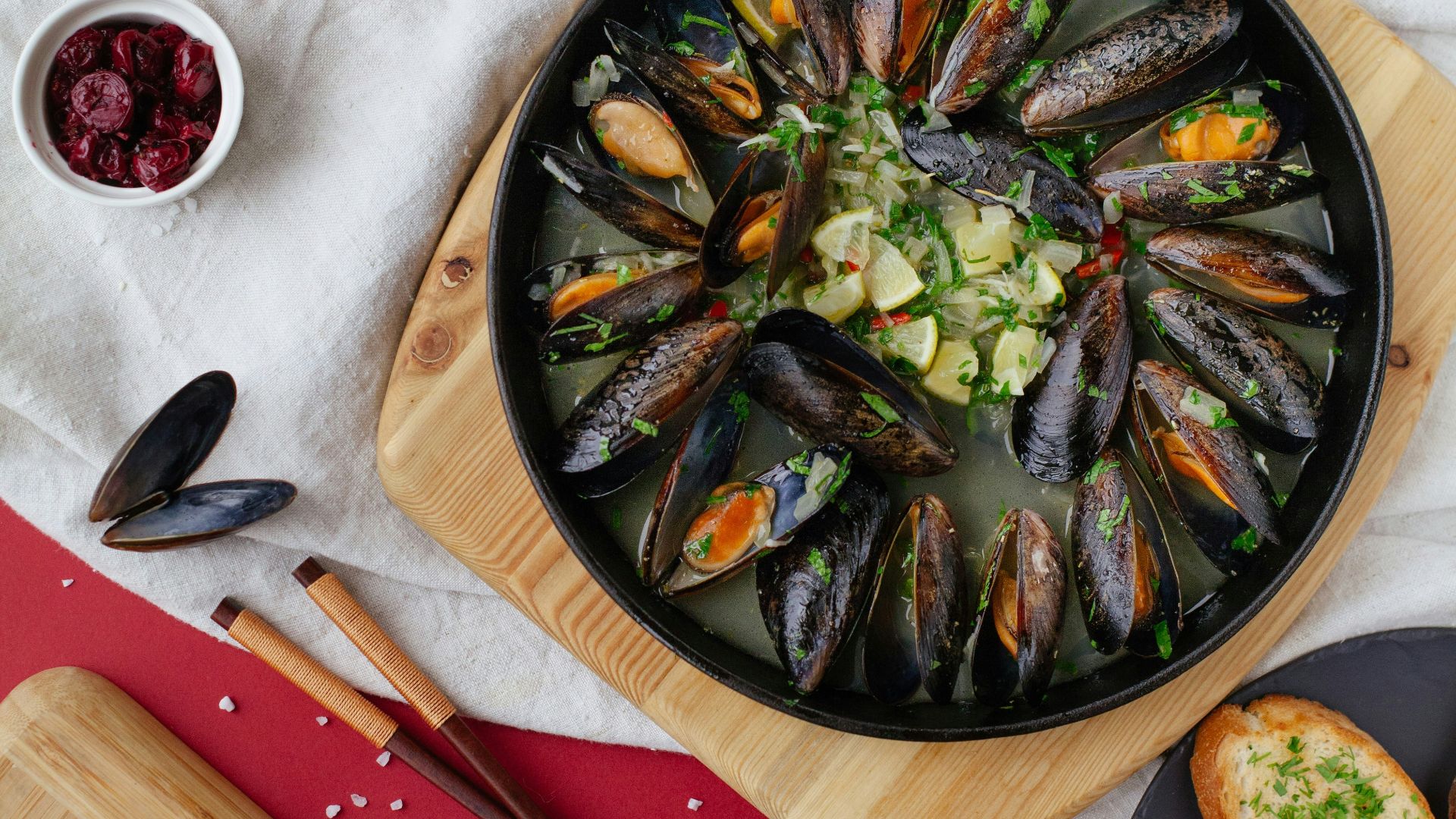 cooked food on brown wooden plate