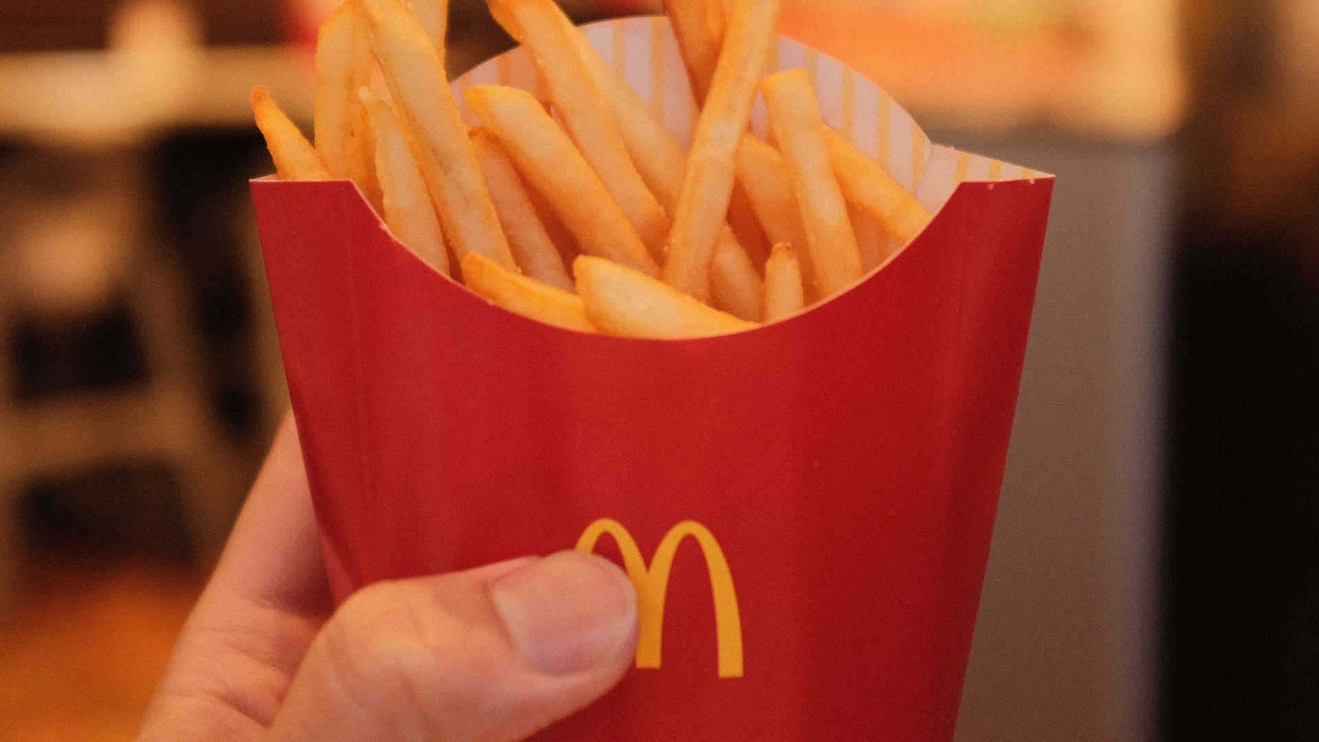 mcdonalds fries in red mcdonalds fries cup