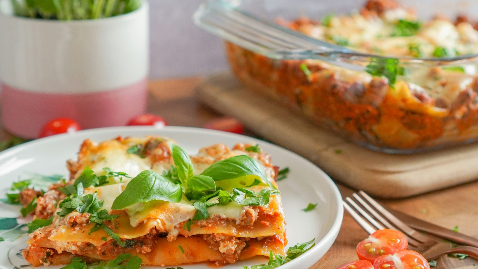 sliced pizza on white ceramic plate