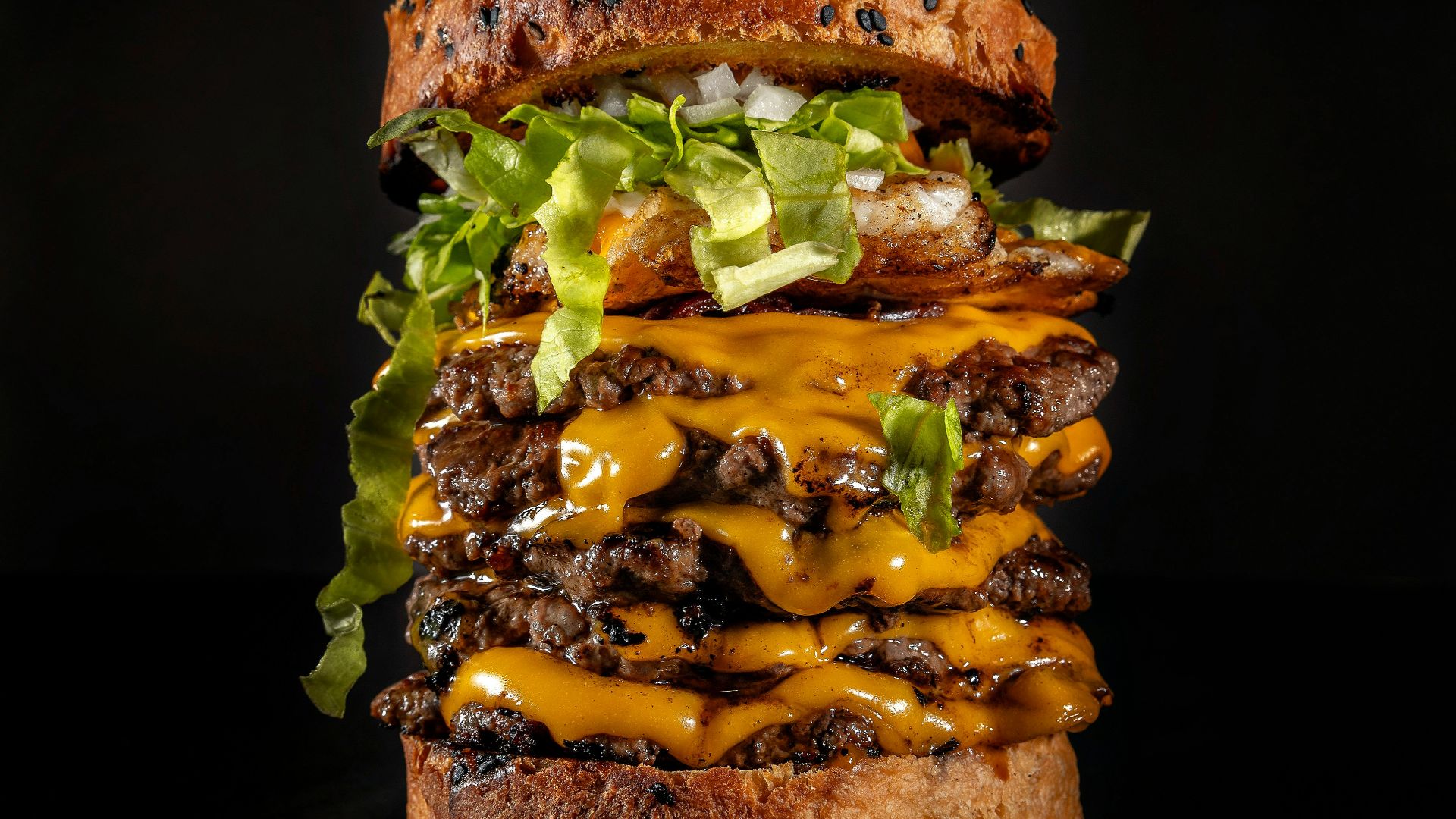 burger with lettuce and cheese