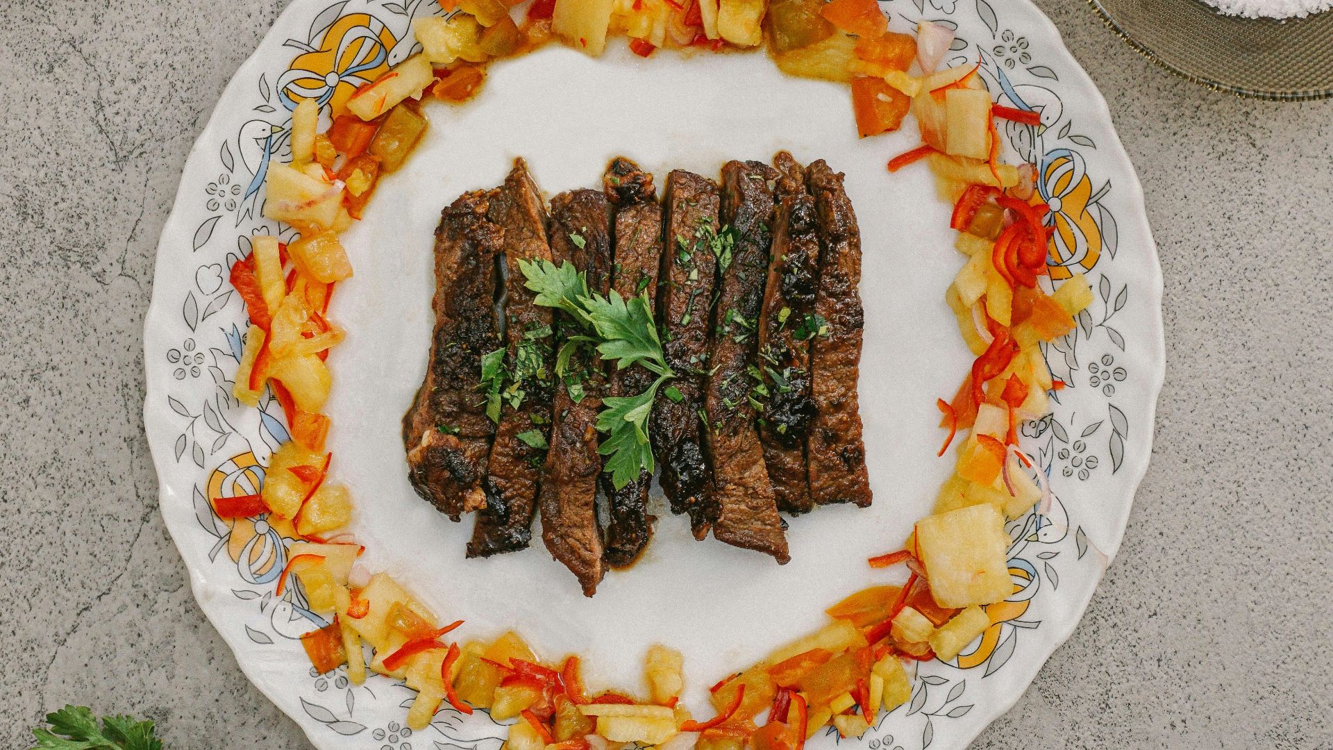 cooked food on white ceramic plate