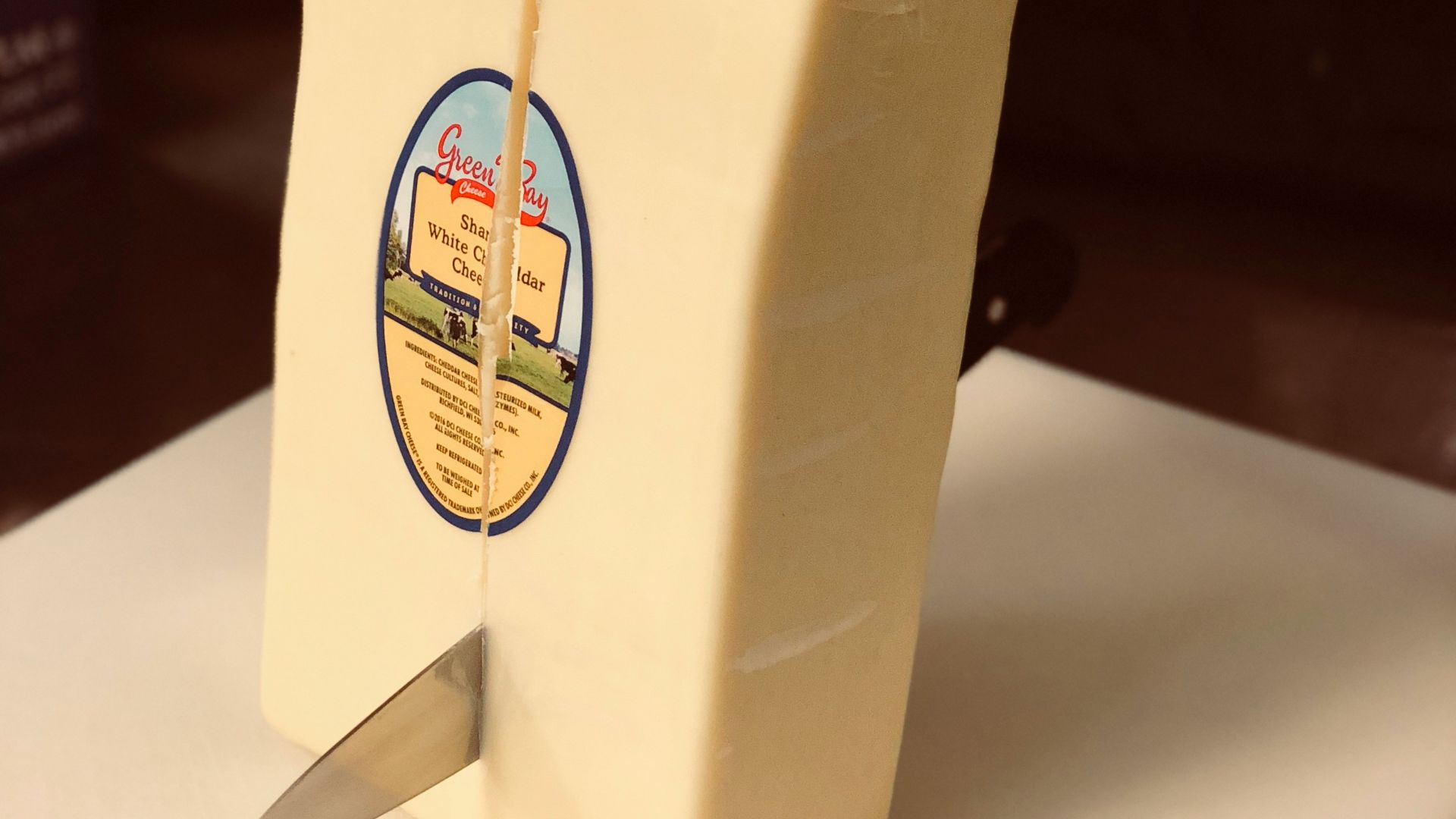 yellow and blue labeled box