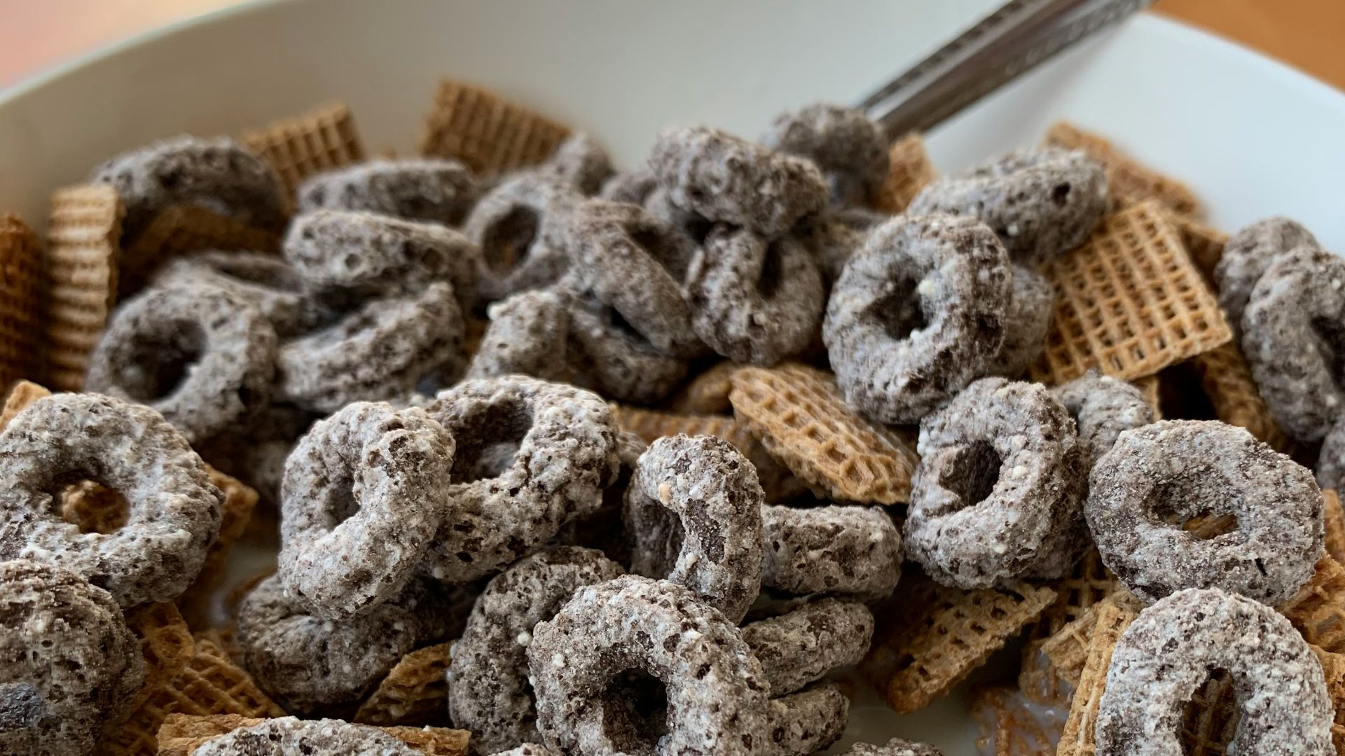 cereal on bowl