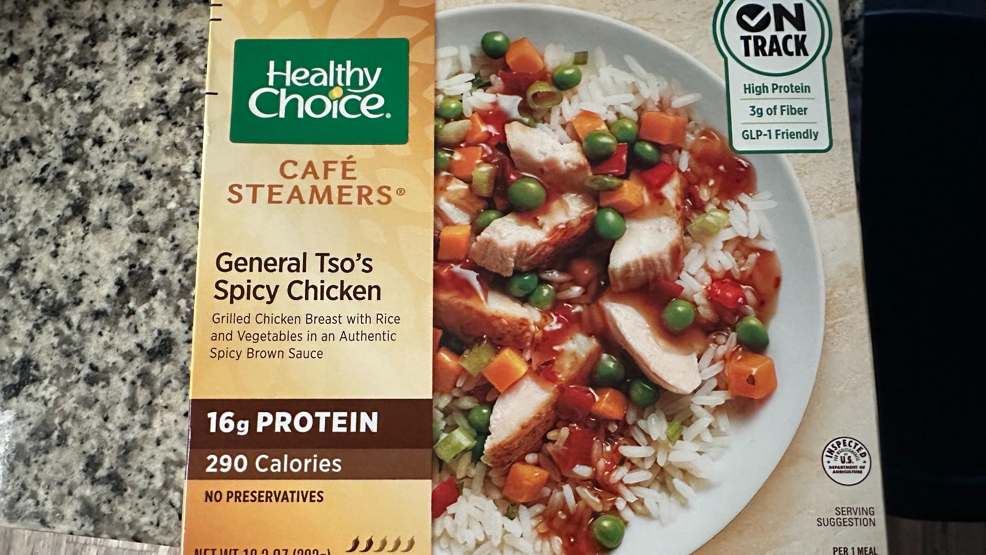File:A box of Healthy Choice Cafe Steamers General Tso's Spicy Chicken meal.jpg