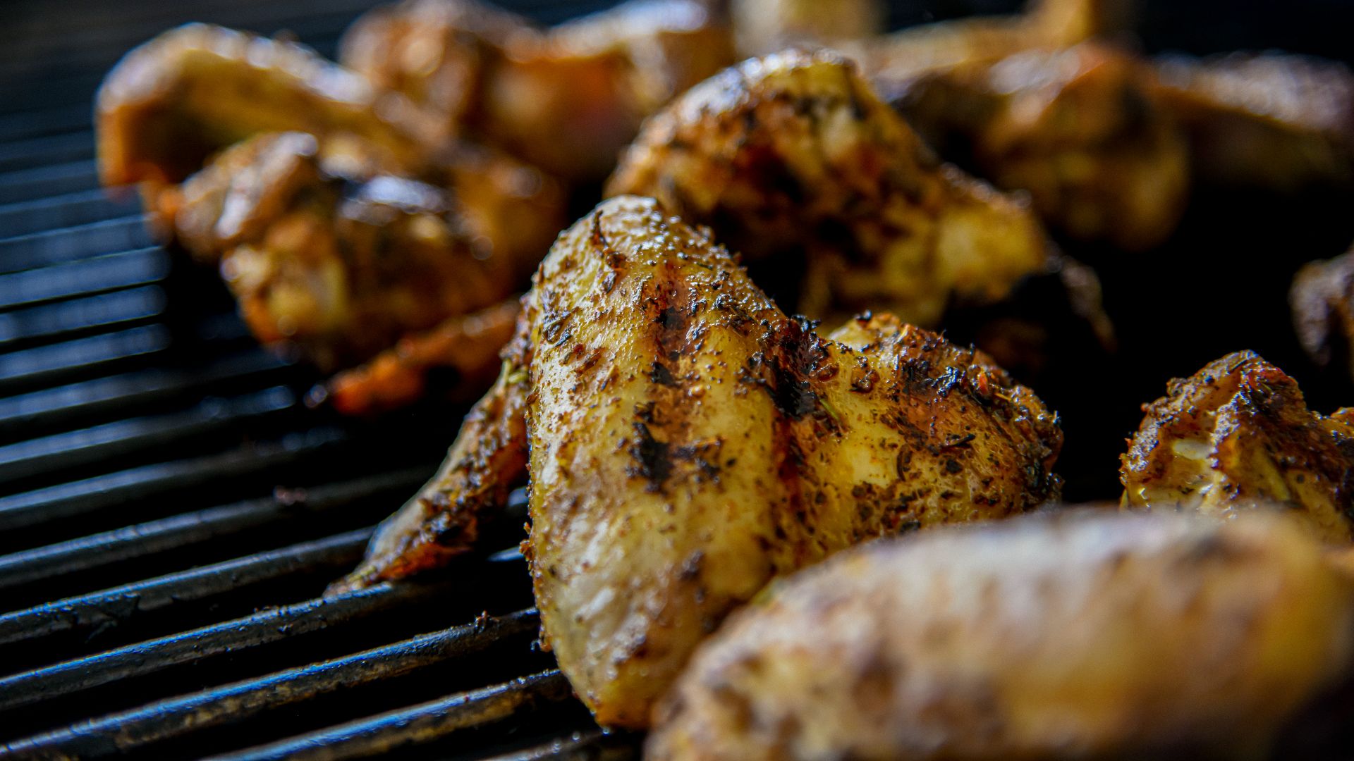 grilled meat on black grill