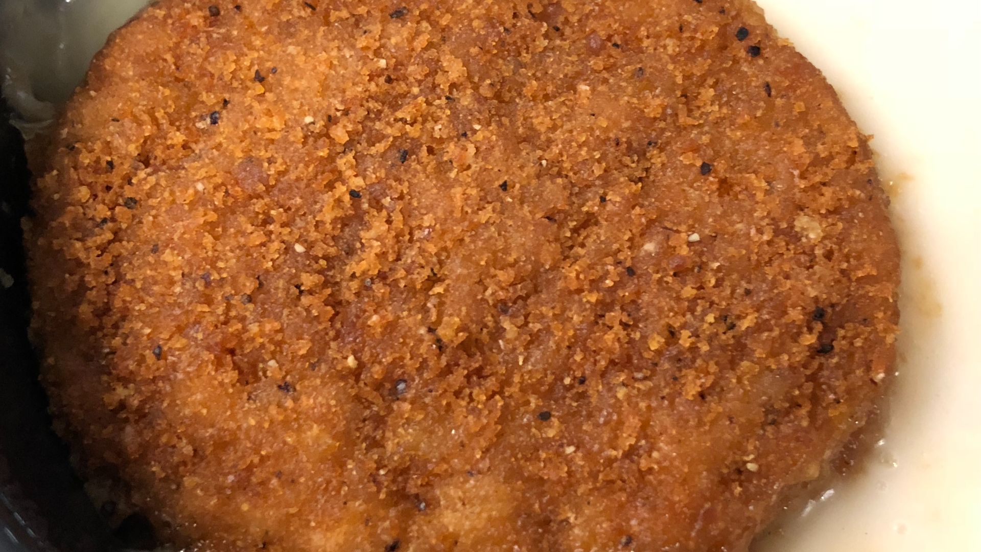 File:2020-03-02 21 15 39 A breaded white meat chicken breast patty with rib meat and home-style gravy included as part of a Hungry-Man Country Fried Chicken TV dinner in the Dulles section of Sterling, Loudoun County, Virginia.jpg