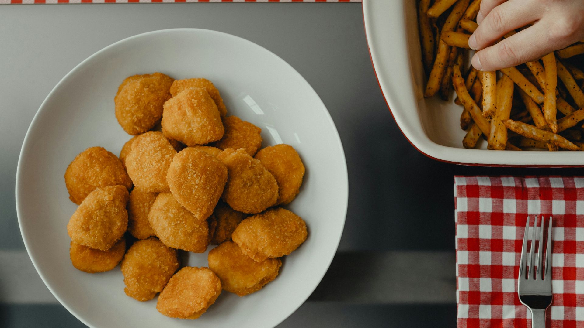 fried food on white ceramic plate