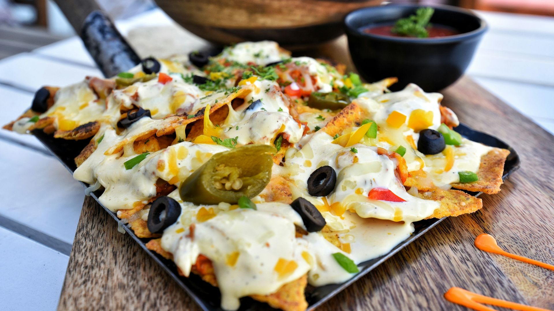 a pizza with vegetables and cheese