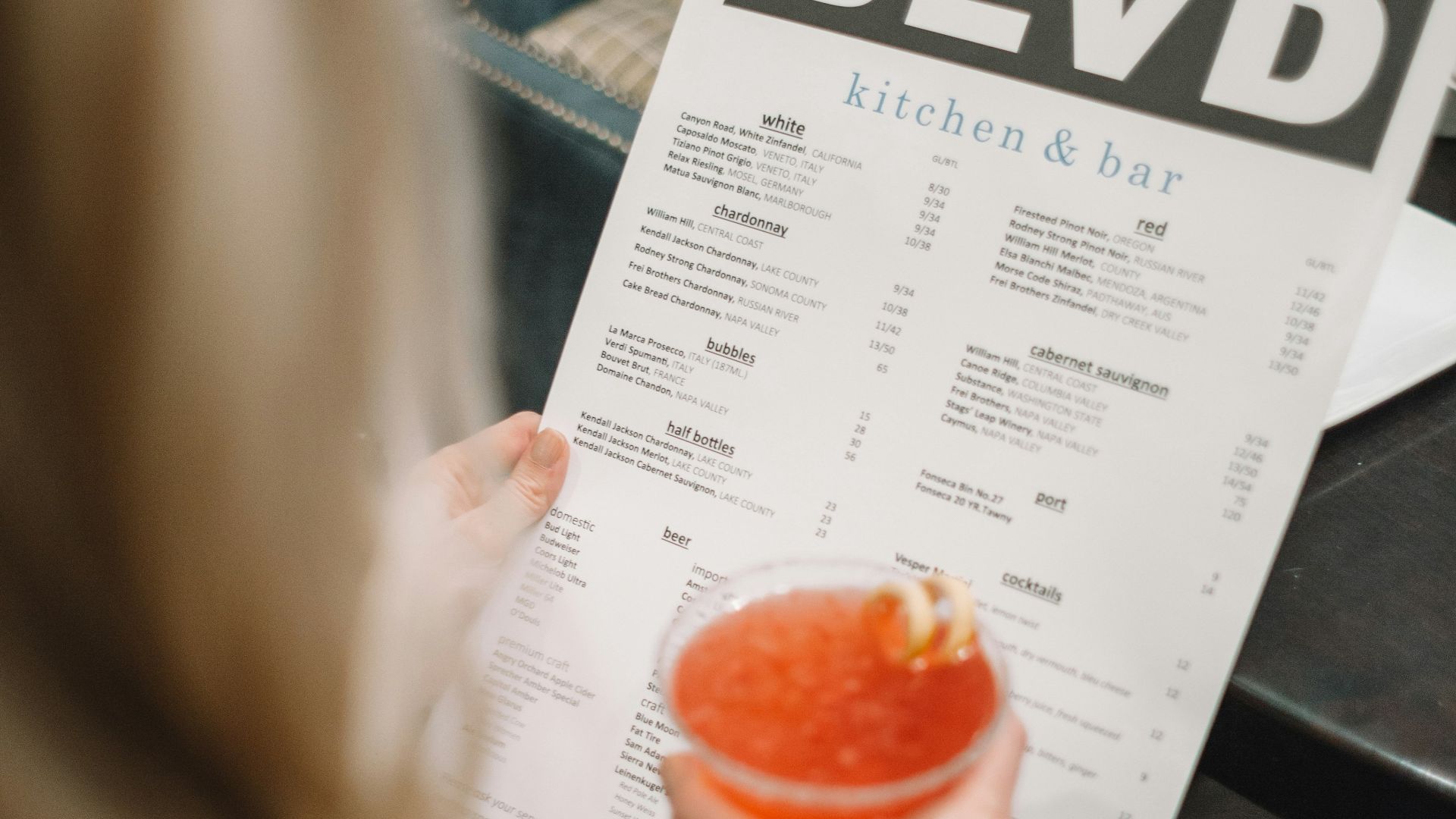 person holding BLVD poster