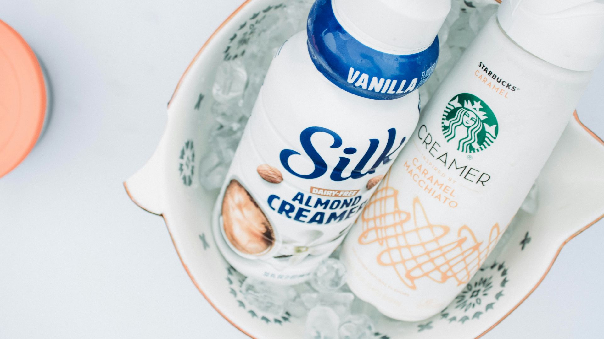 white and blue labeled bottle