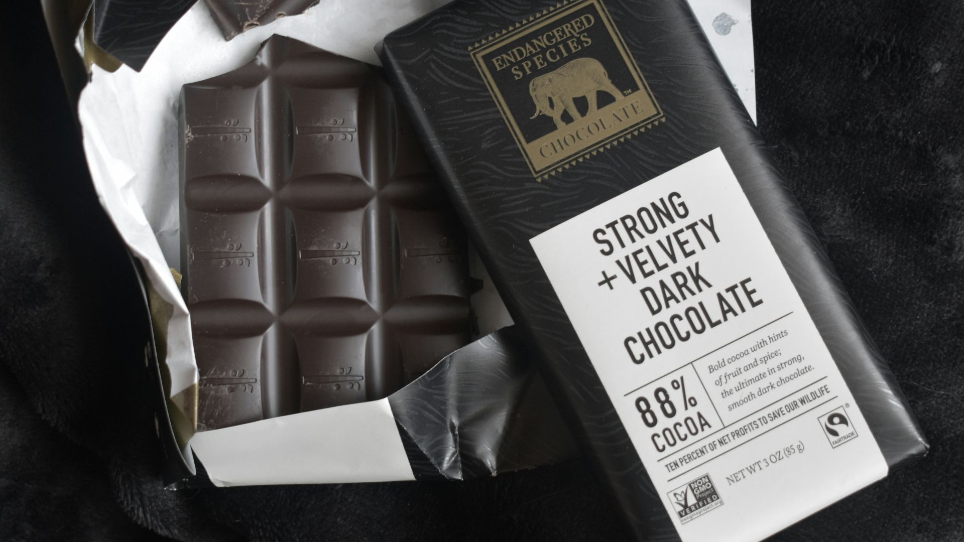 white and brown labeled chocolate bar