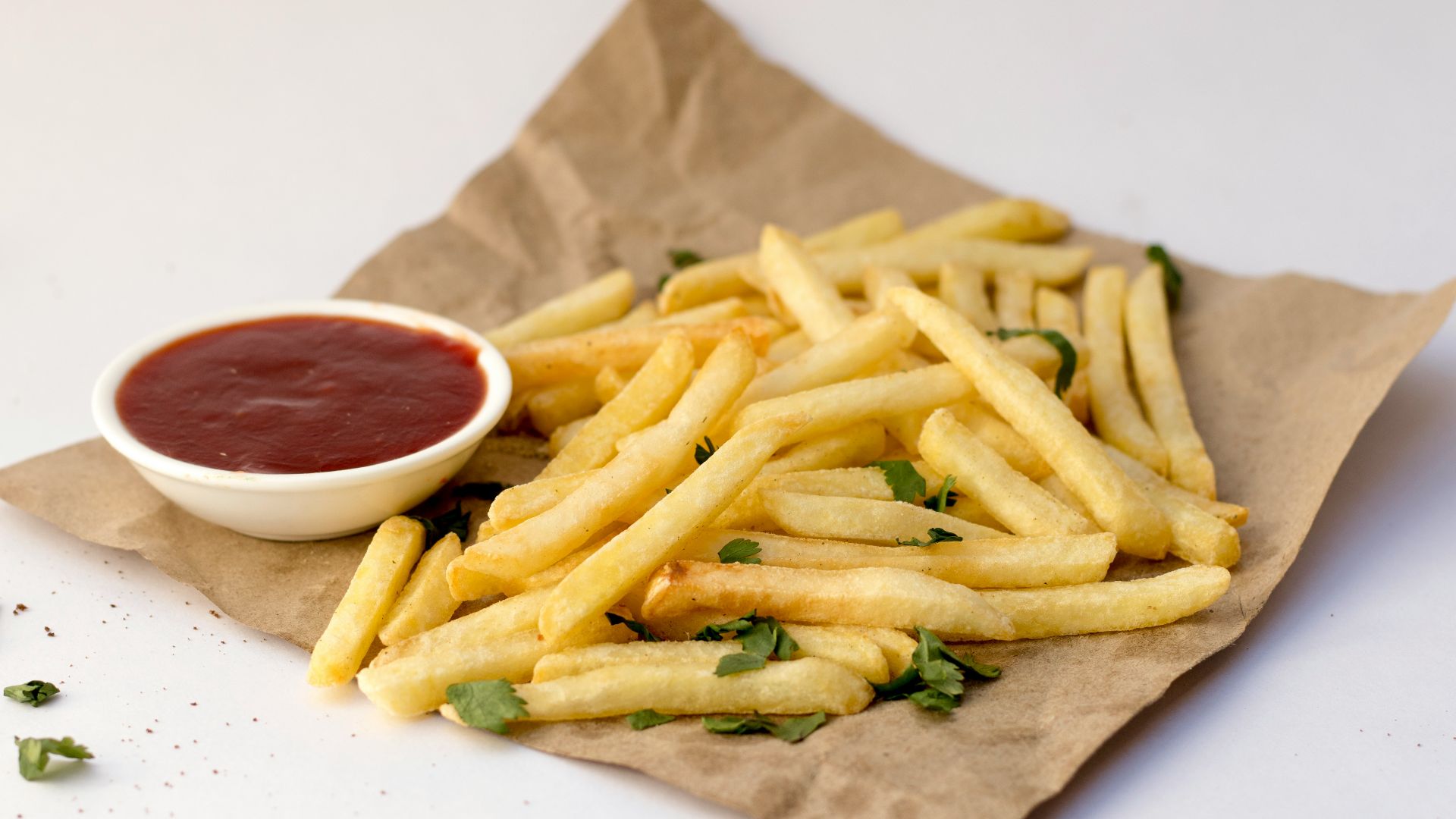fries and ketchup