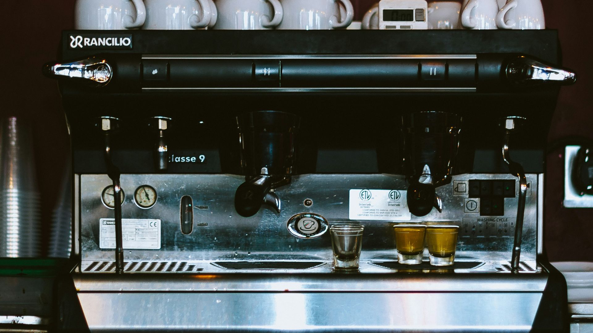 stainless steel espresso maker