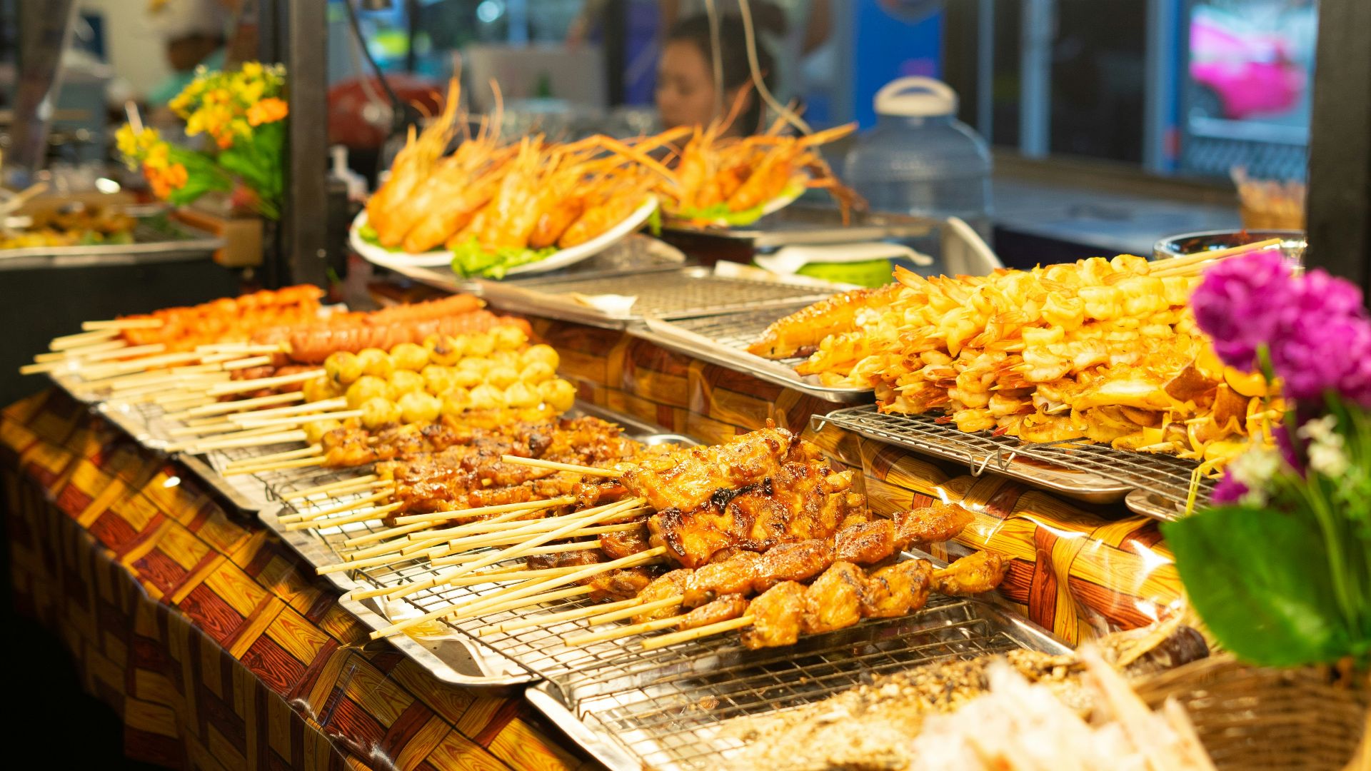 assorted food display on table