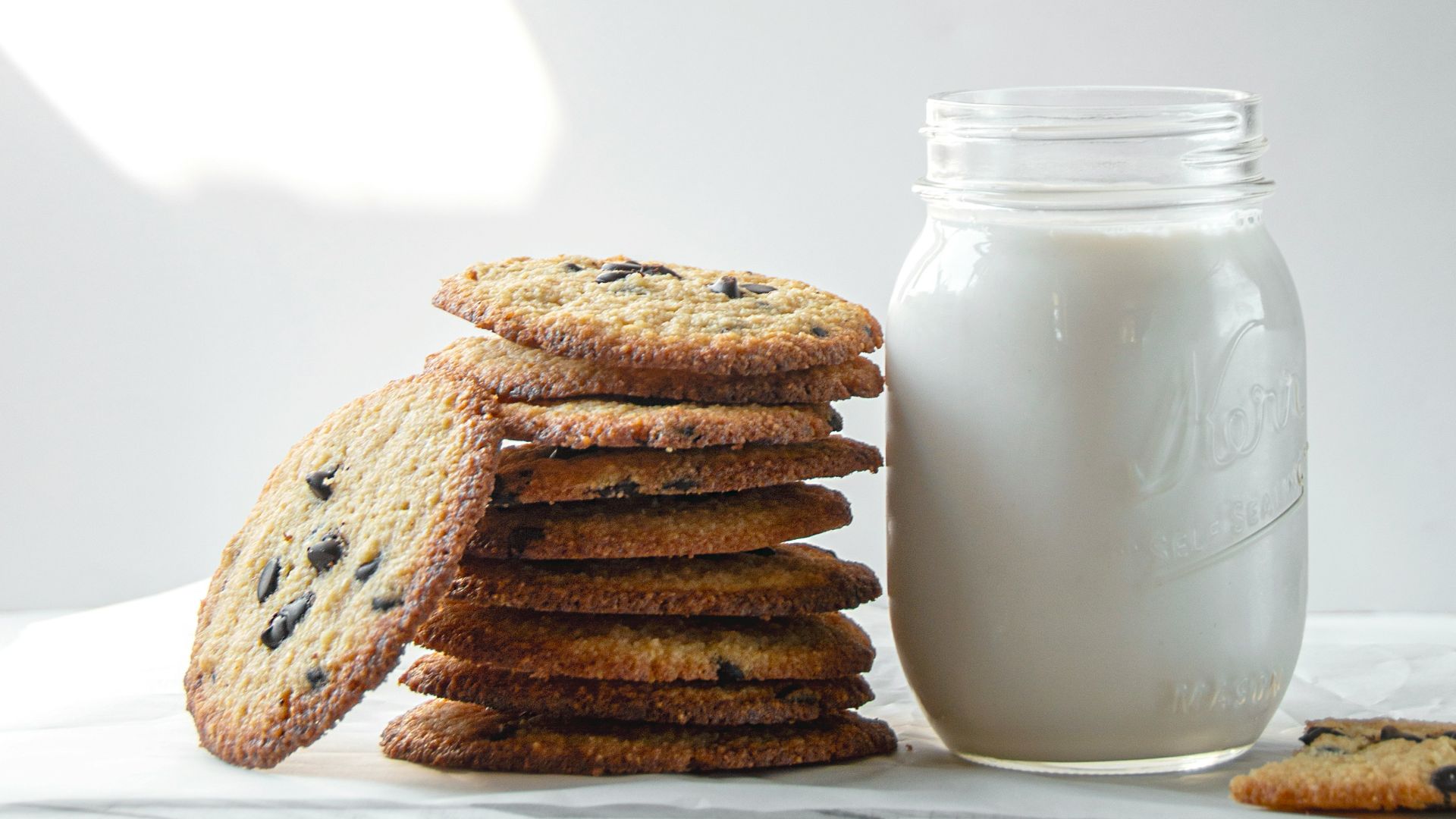 cookies beside milk jar
