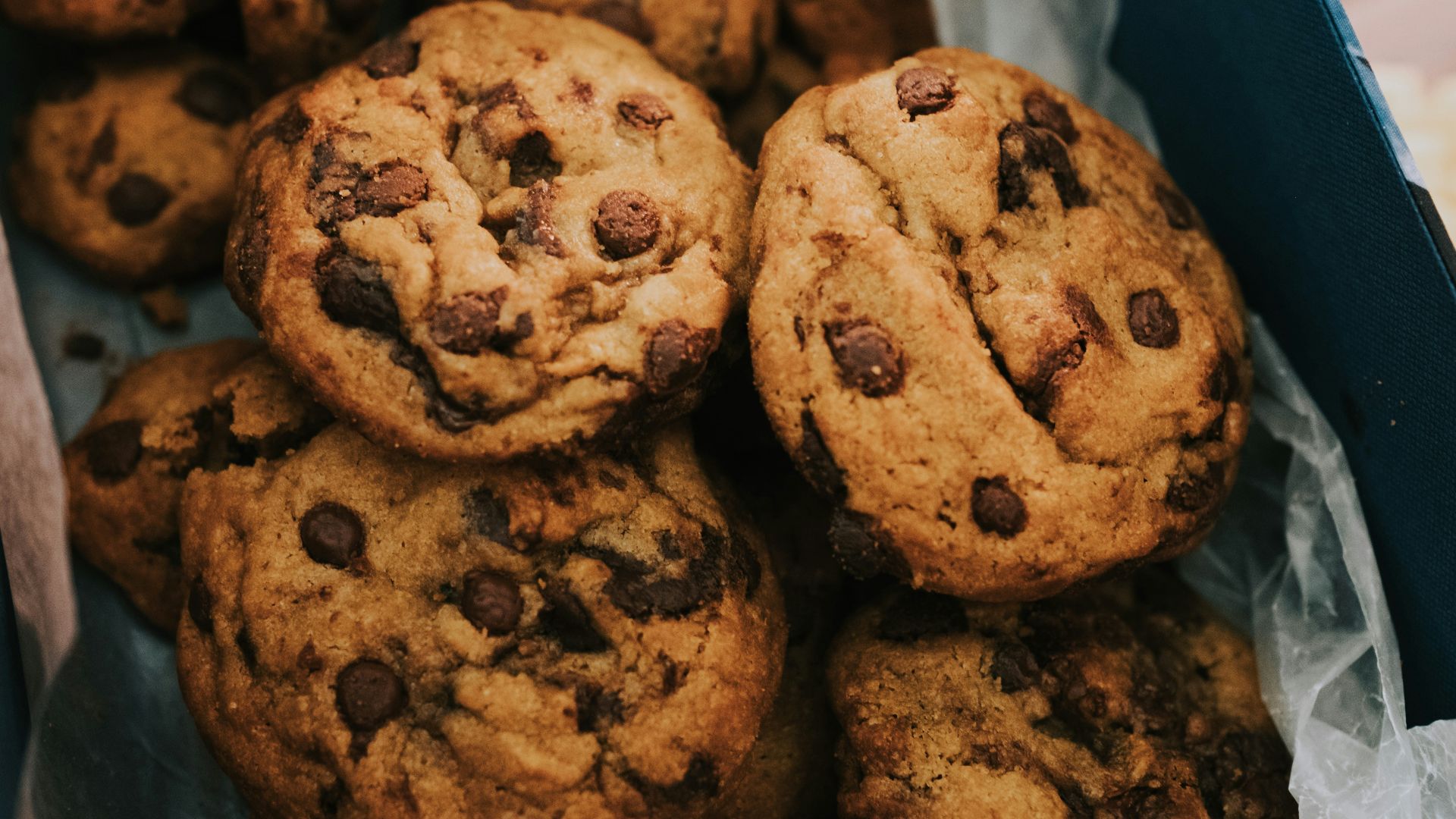 brown cookies on white plastic pack