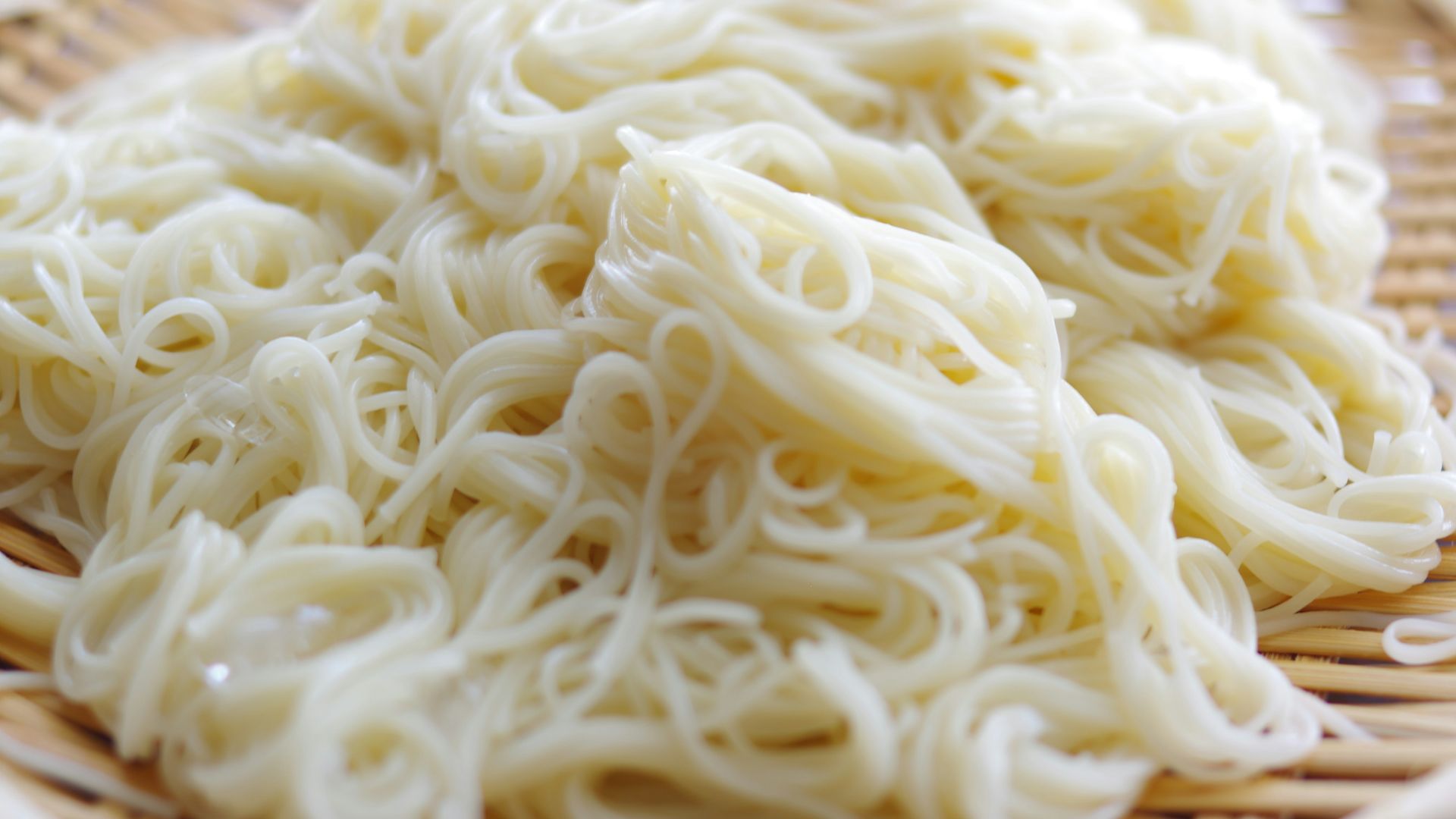 A close up of a plate of noodles