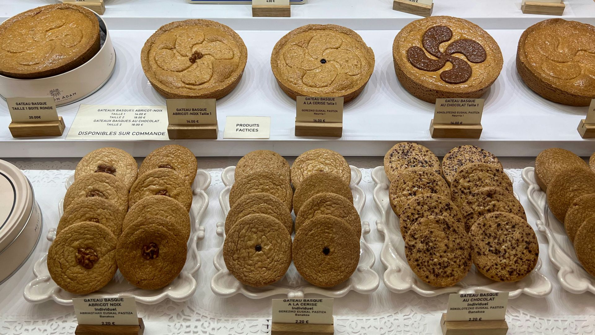 a display of pastries