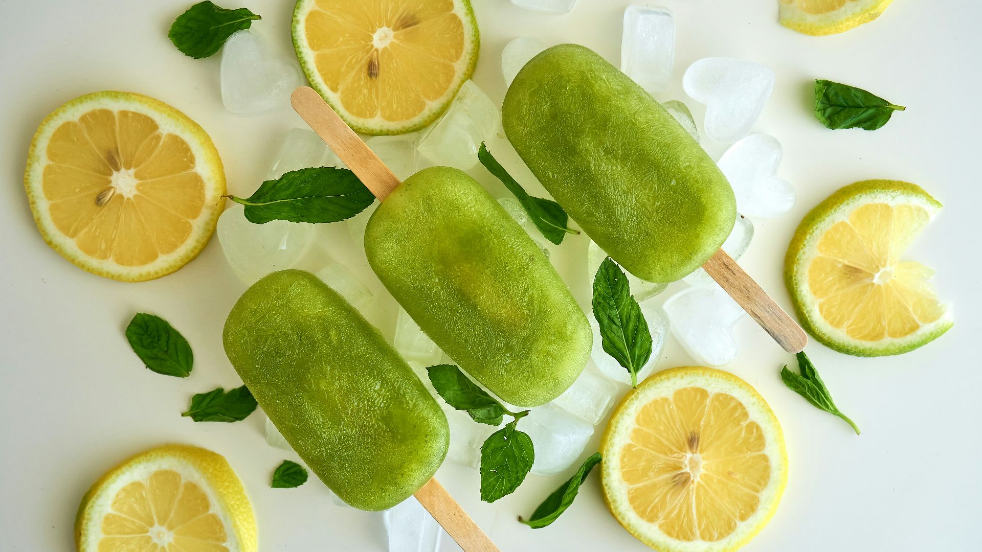 sliced lime and green fruit