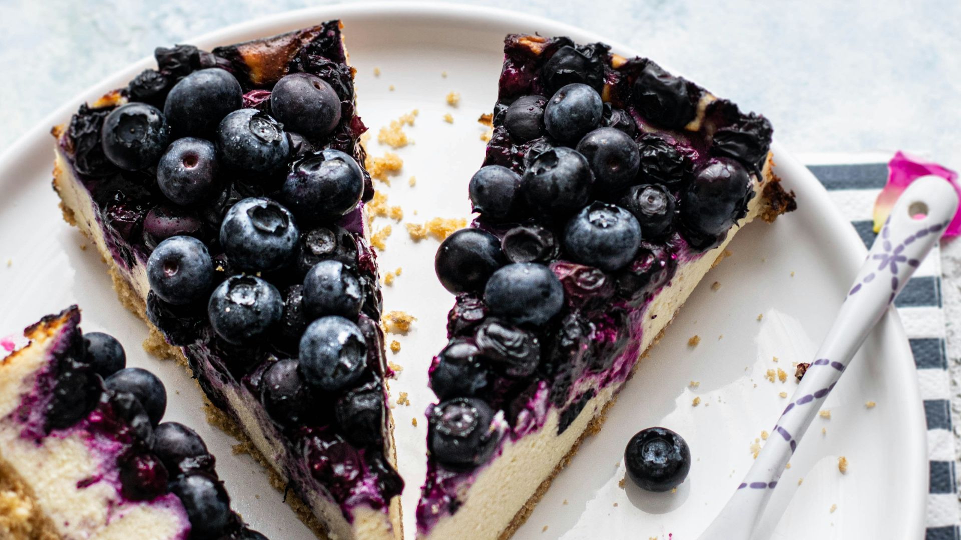 blueberry cake on plate