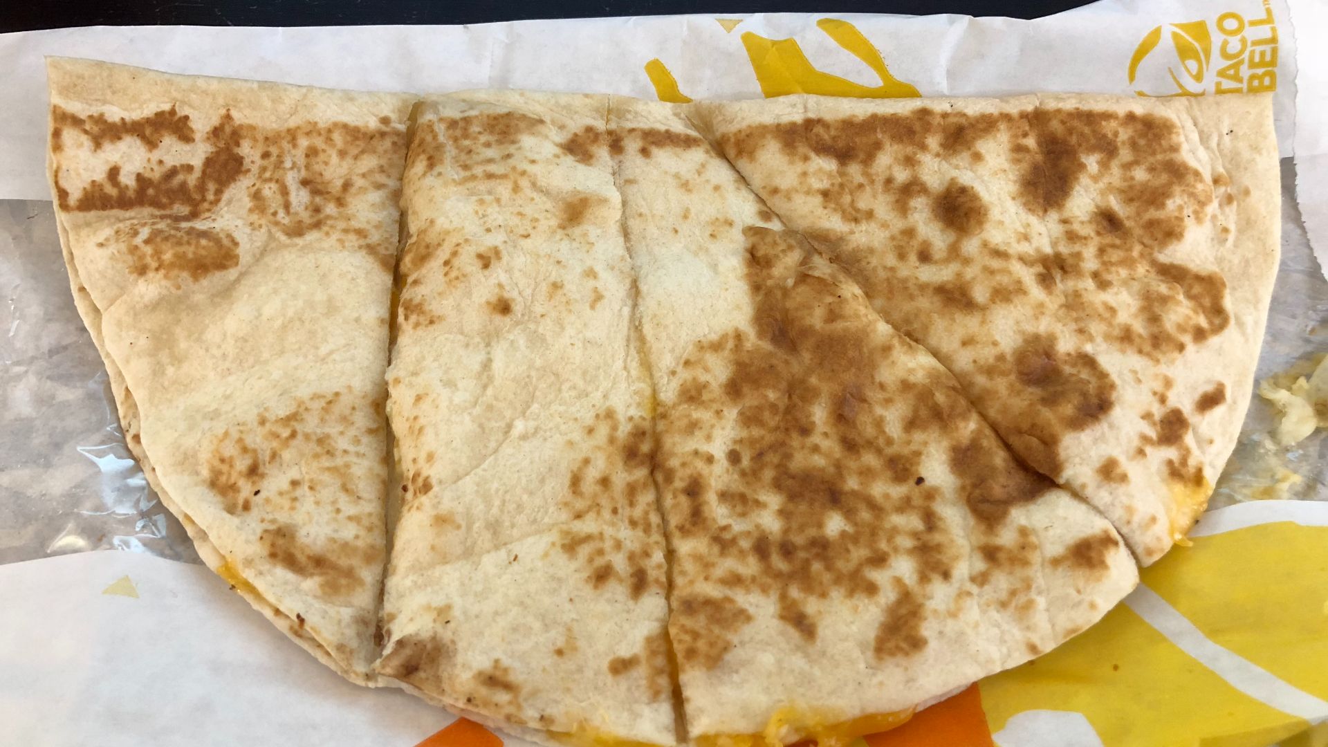 File:2019-01-22 21 01 02 A cheese quesadilla from Taco Bell in the Franklin Farm section of Oak Hill, Fairfax County, Virginia.jpg