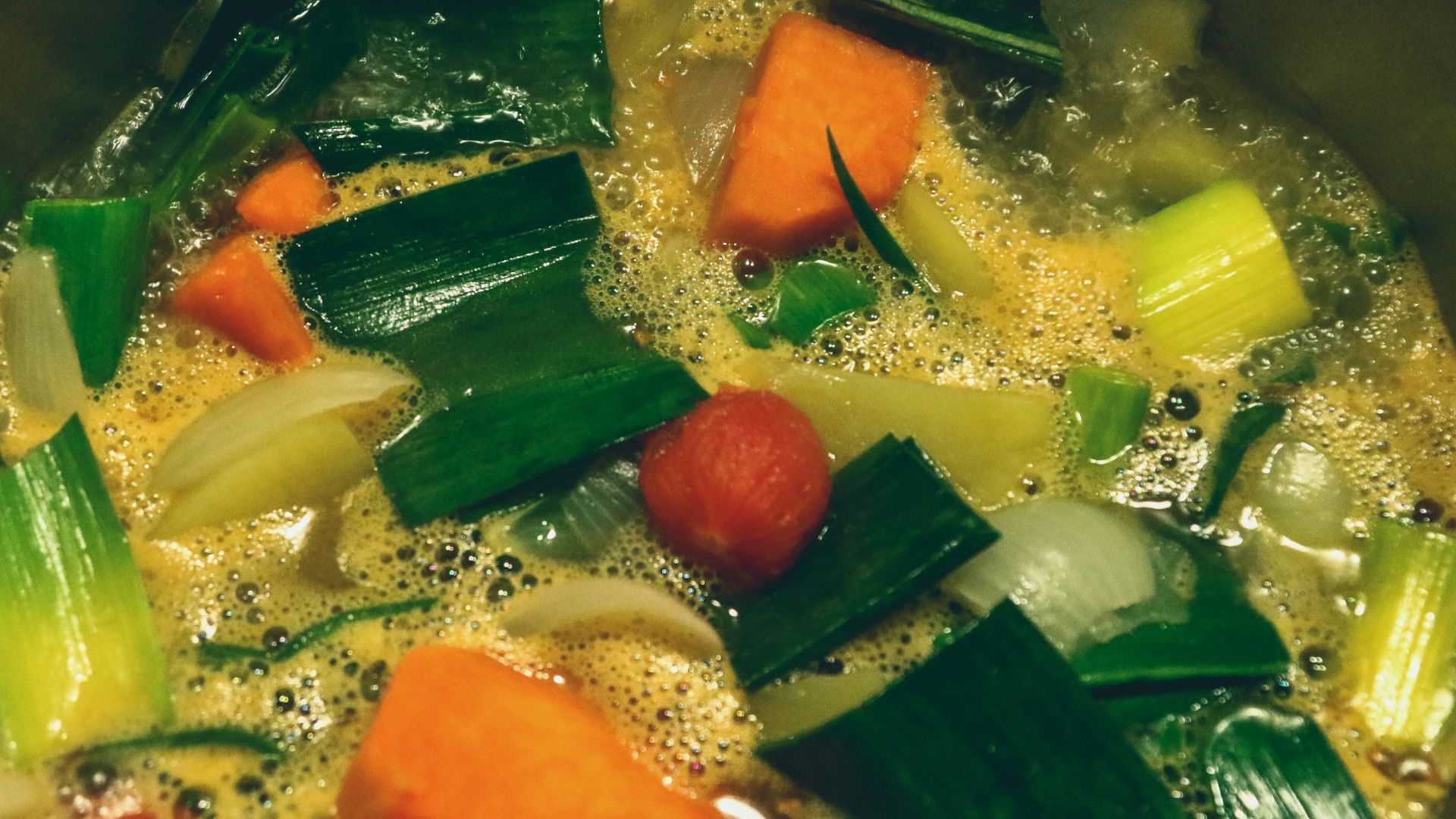 vegetable dish in black bowl