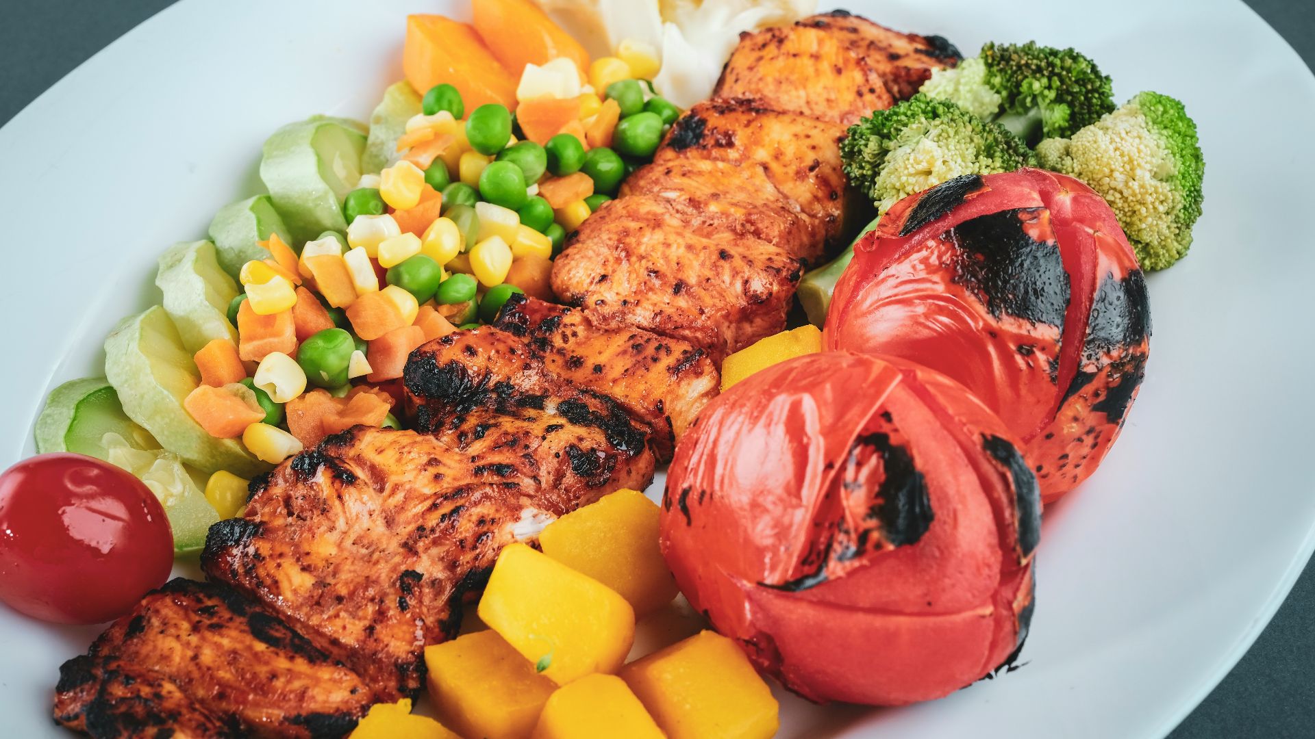 cooked food on white ceramic plate